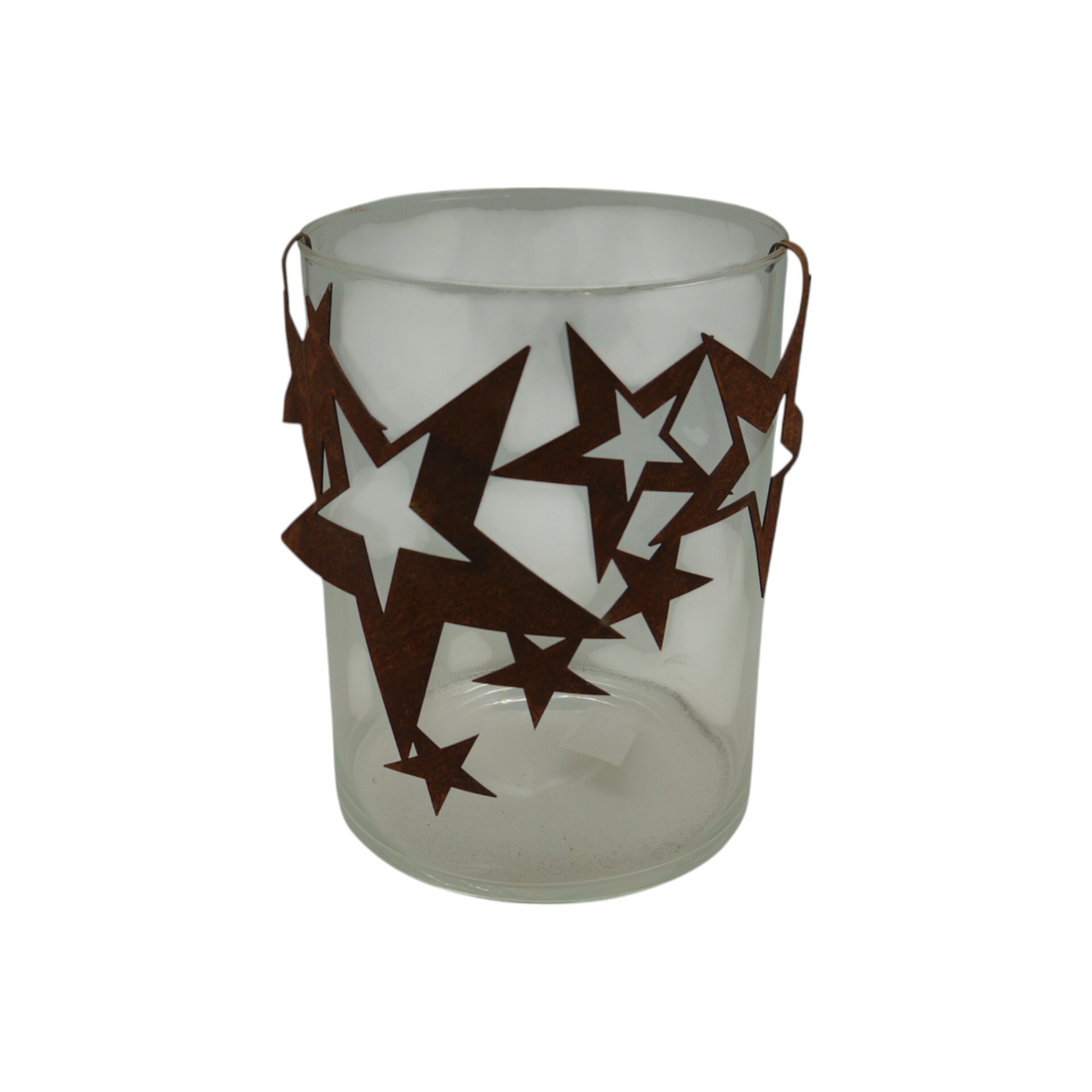 Darstellung von Windlicht mit vielen Sternen halbrund