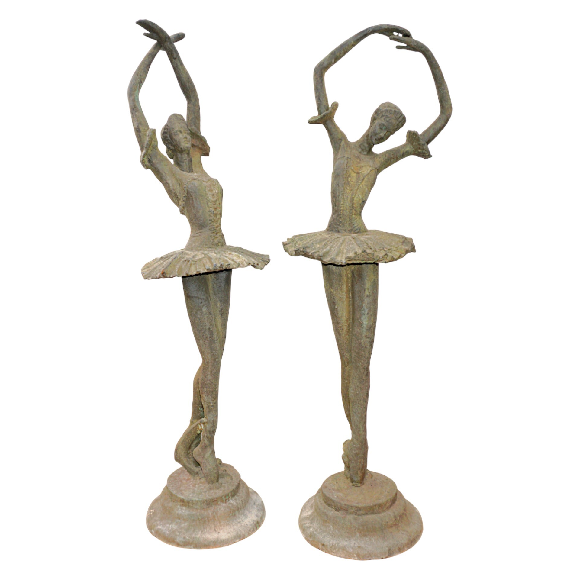 Darstellung von Ballerinapaar bleifarben 125x30 cm