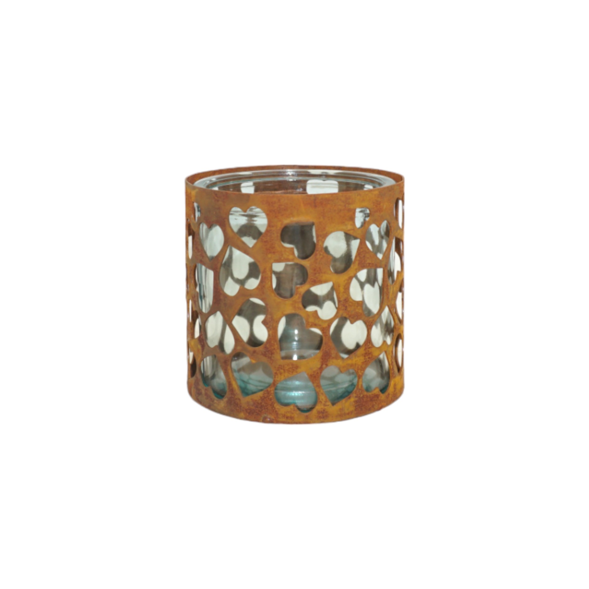 Rostwindlicht Herz m. Glas mini Darstellung von Rostwindlicht Herz m. Glas mini
