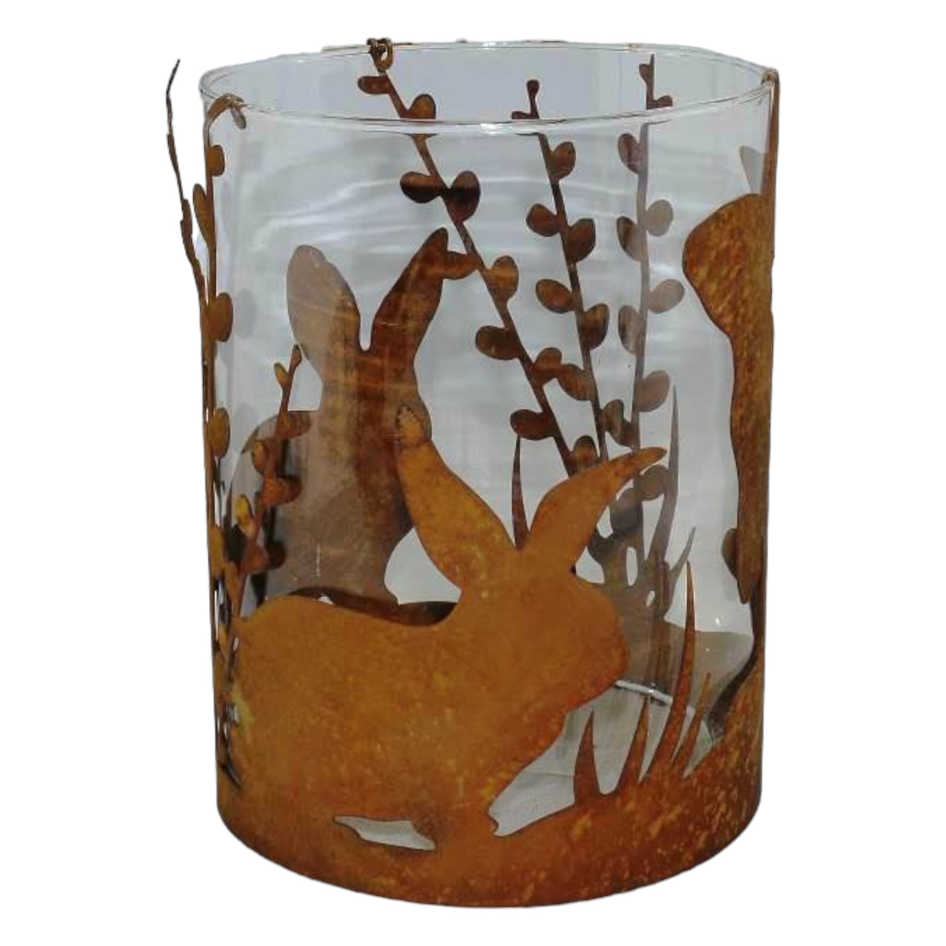 Windlicht Ostern rund mit Glas 20007 Darstellung von Windlicht Ostern rund mit Glas 20007