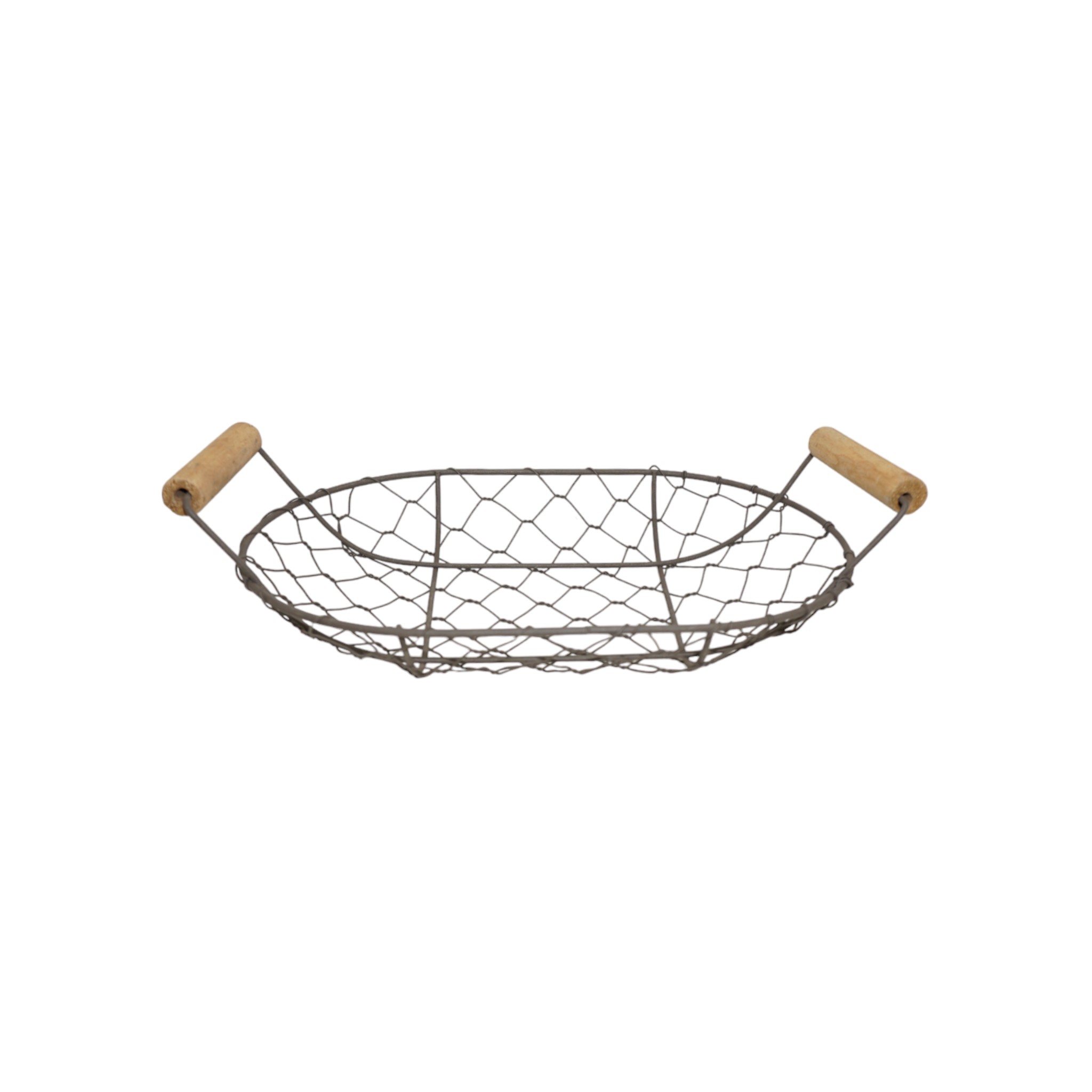 Darstellung von RP Schale oval flach mit 2 Holzgriffe