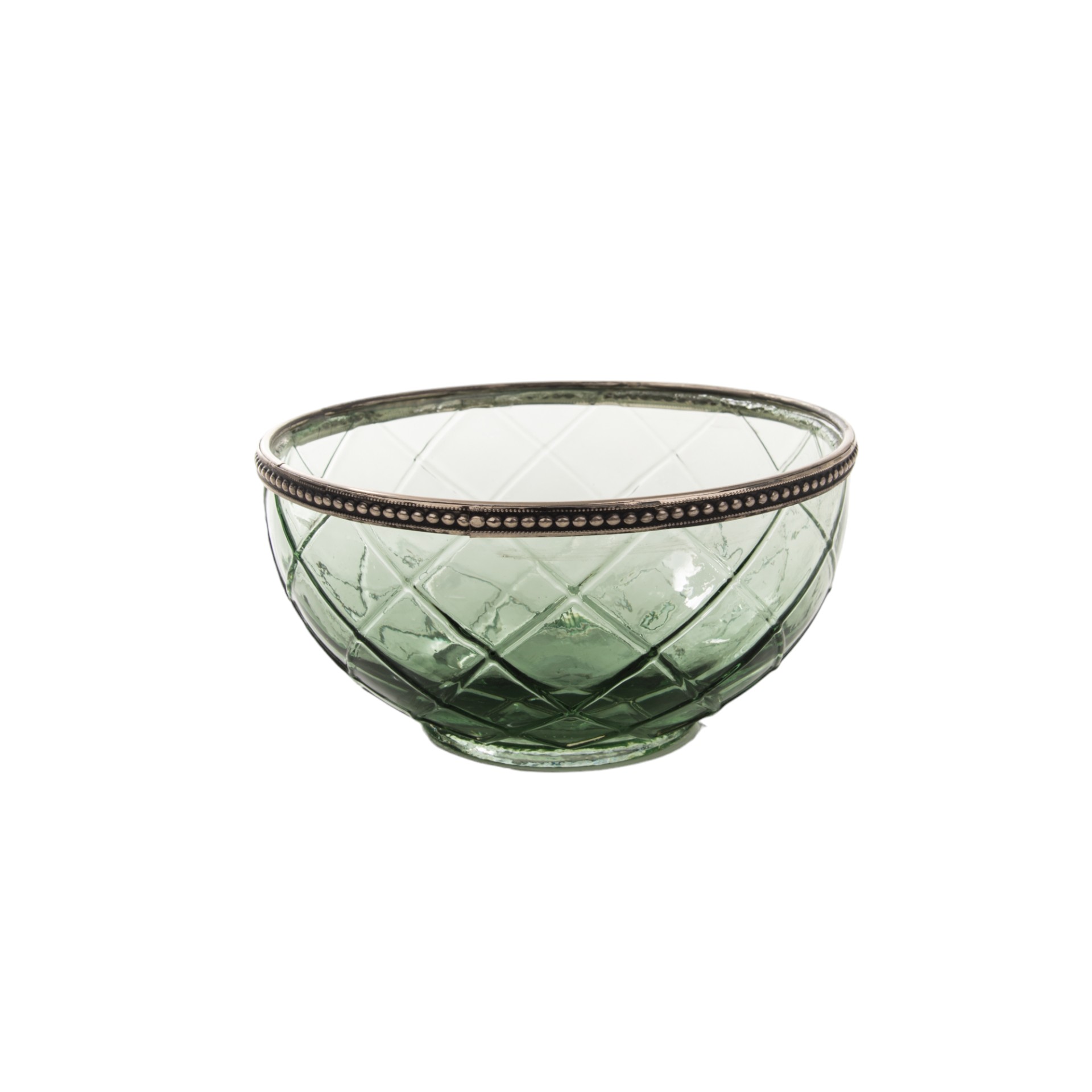 Darstellung von RP Glasschalen gross m. Metallrand sortiert