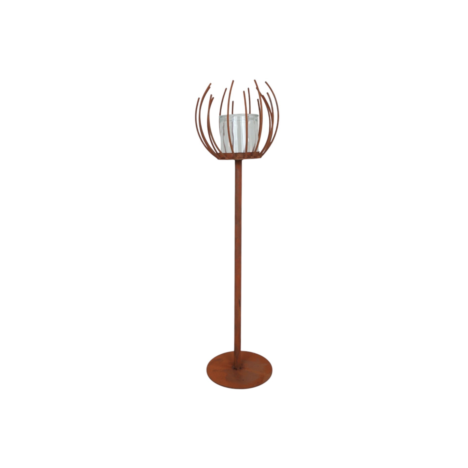 Darstellung von Windlicht Spinne rost klein a. Fuss