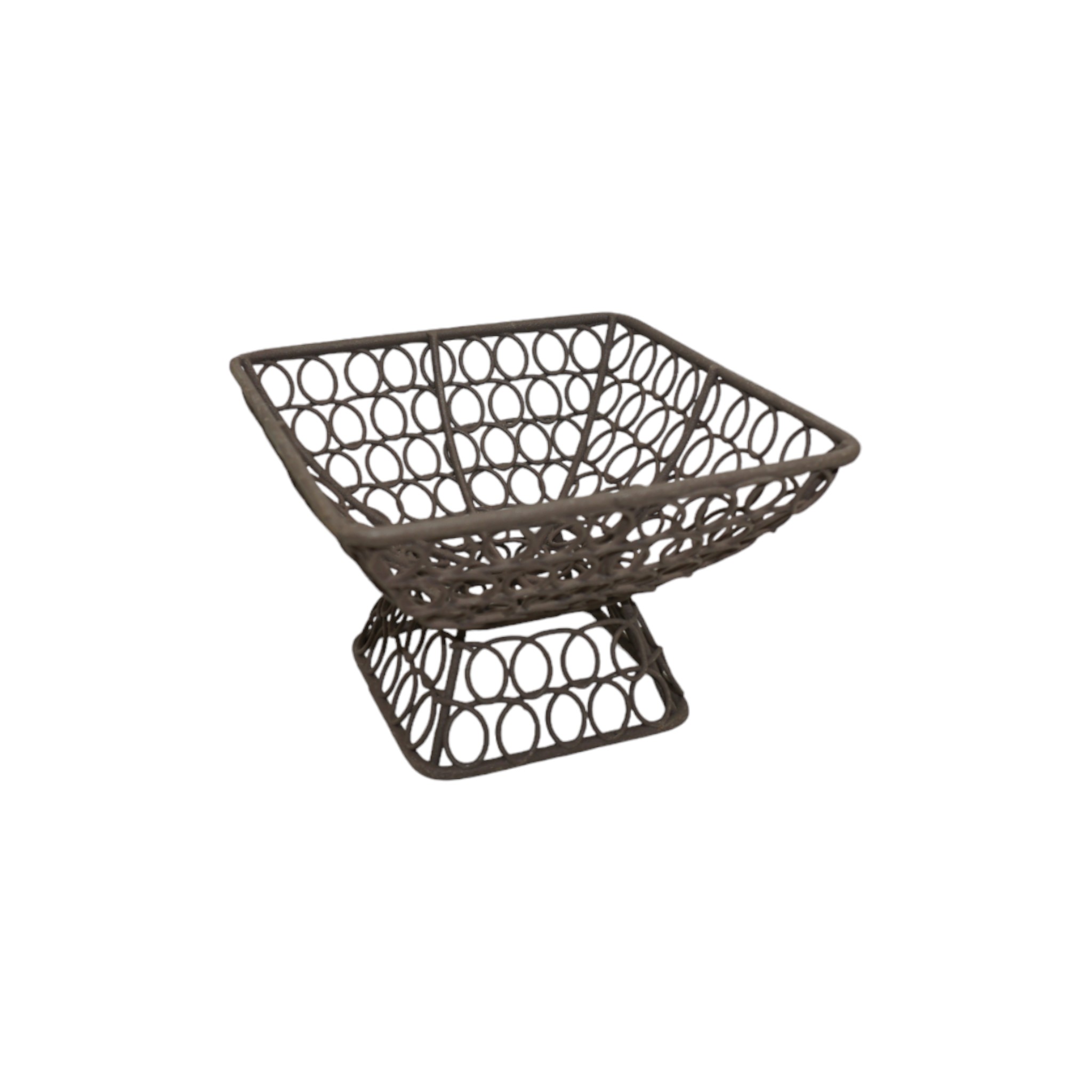 Darstellung von RP eckiges Körbchen auf Fuss, 13x13x8 cm