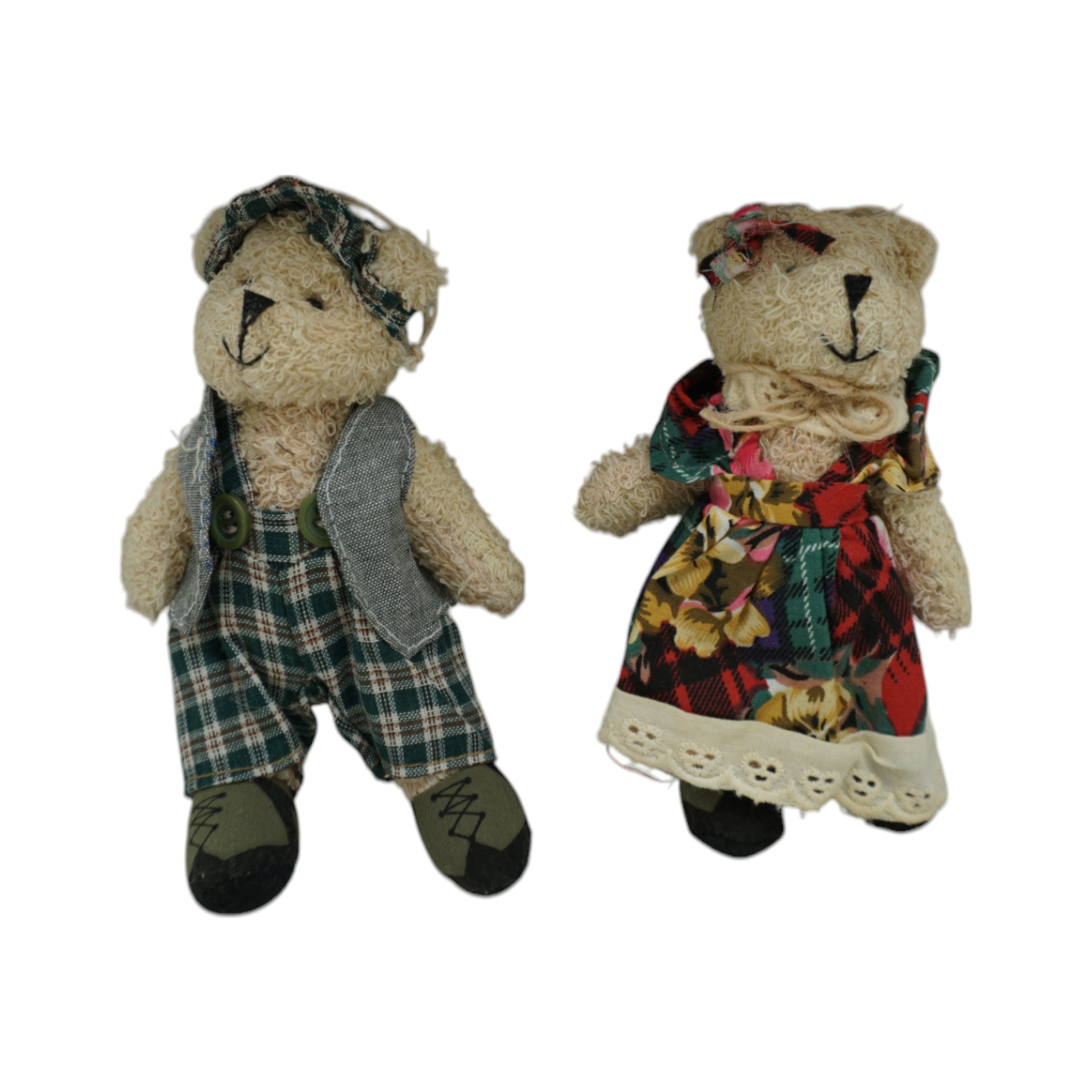 Darstellung von RP Bärenpaar hellgrün/ beige 15 cm 2er Set klein