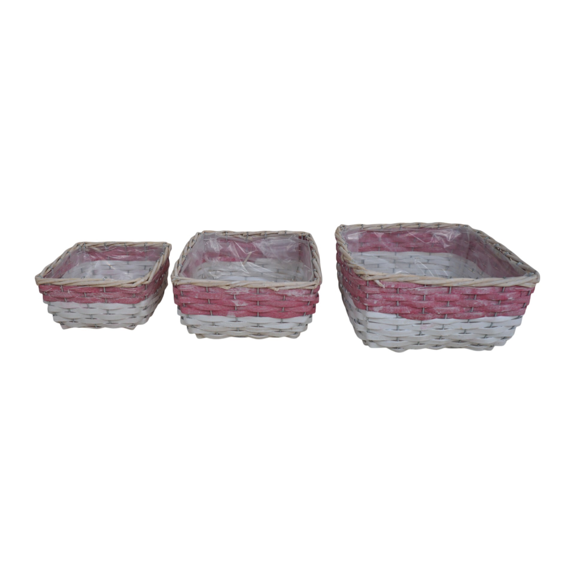 Darstellung von Korbset 3tlg. eckig rosarot nieder