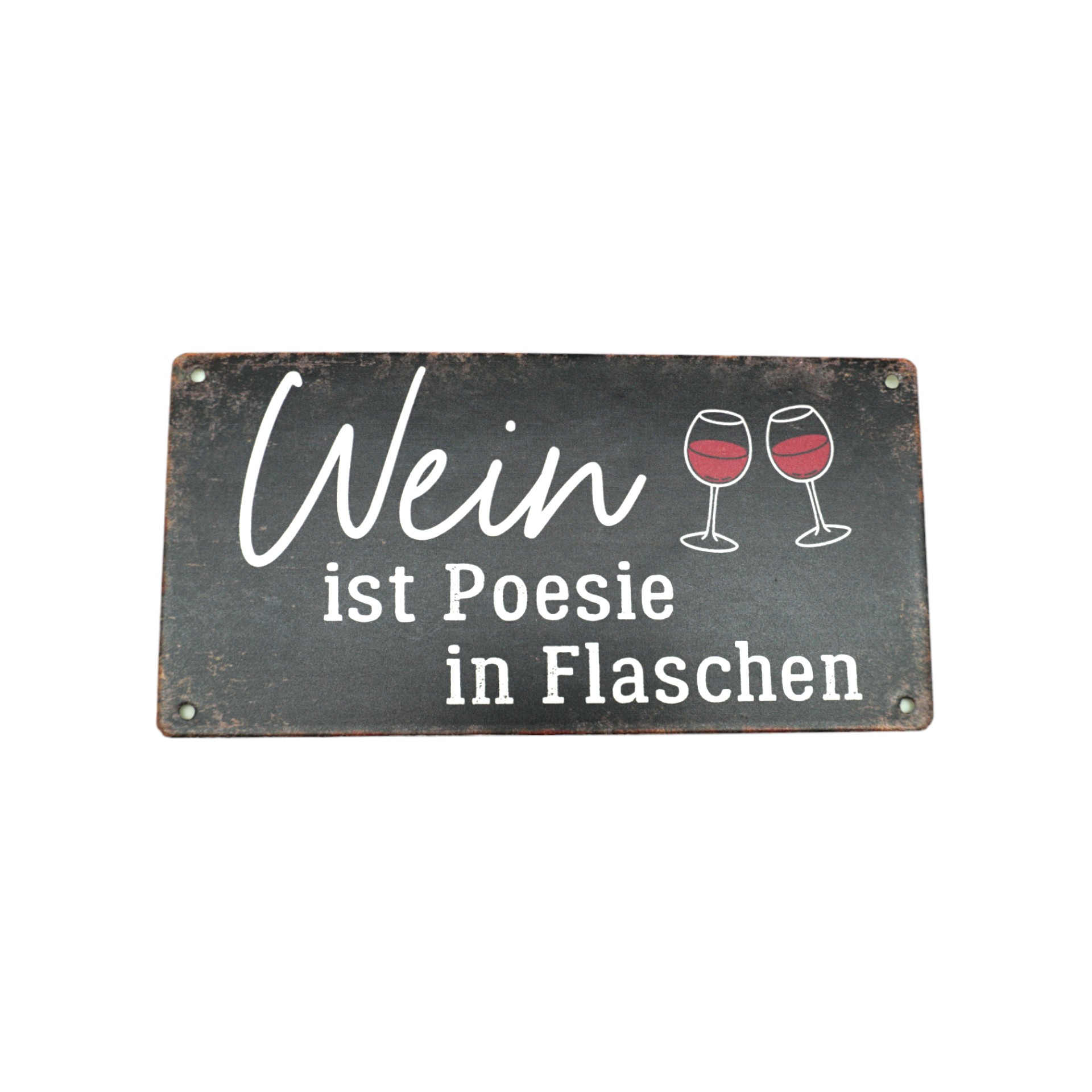 Darstellung von RP UV Schild - Wein ist Poesie in Flaschen