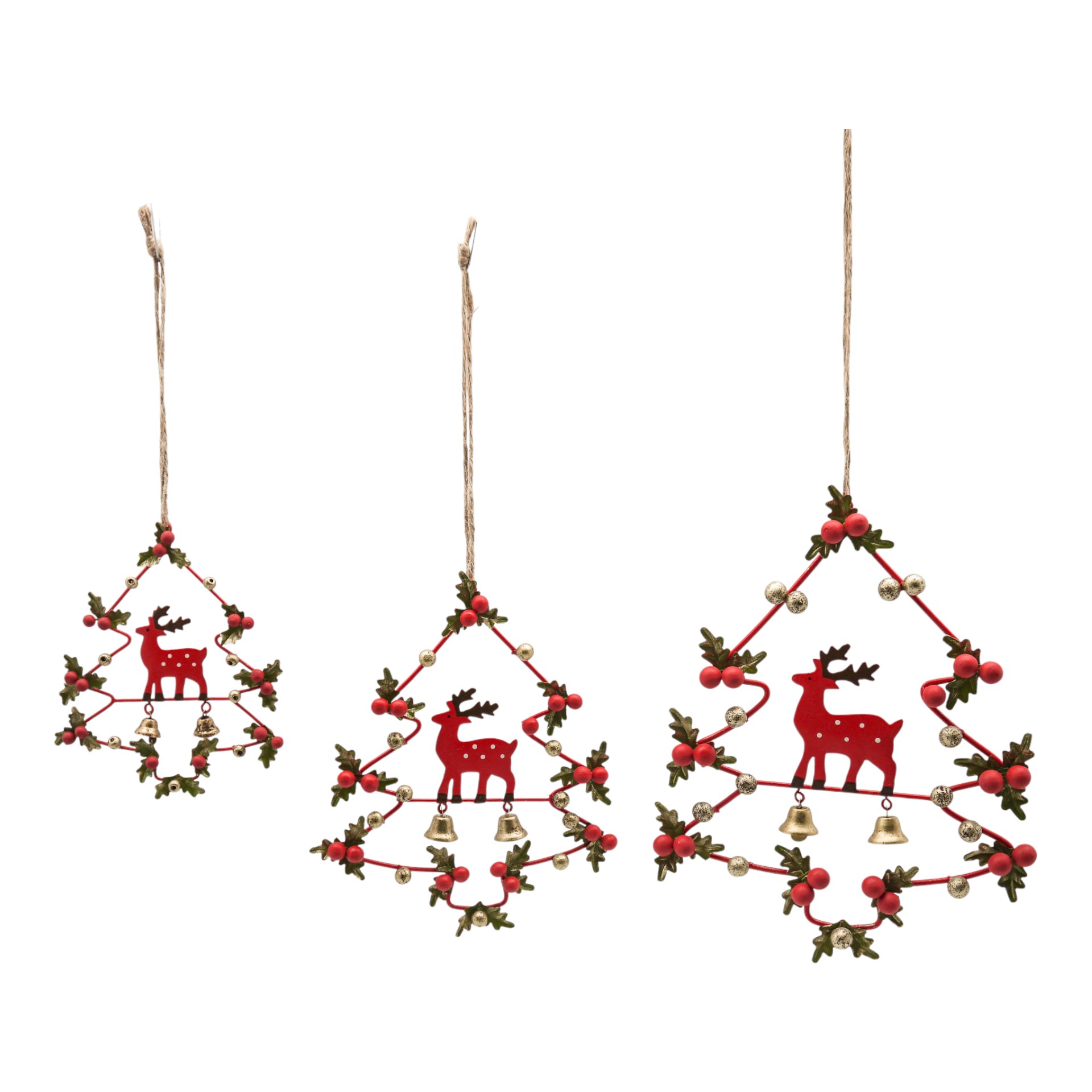 RP Metallbaum m. Hirsch mittel grün 16,5 cm Darstellung von RP Metallbaum m. Hirsch mittel grün 16,5 cm