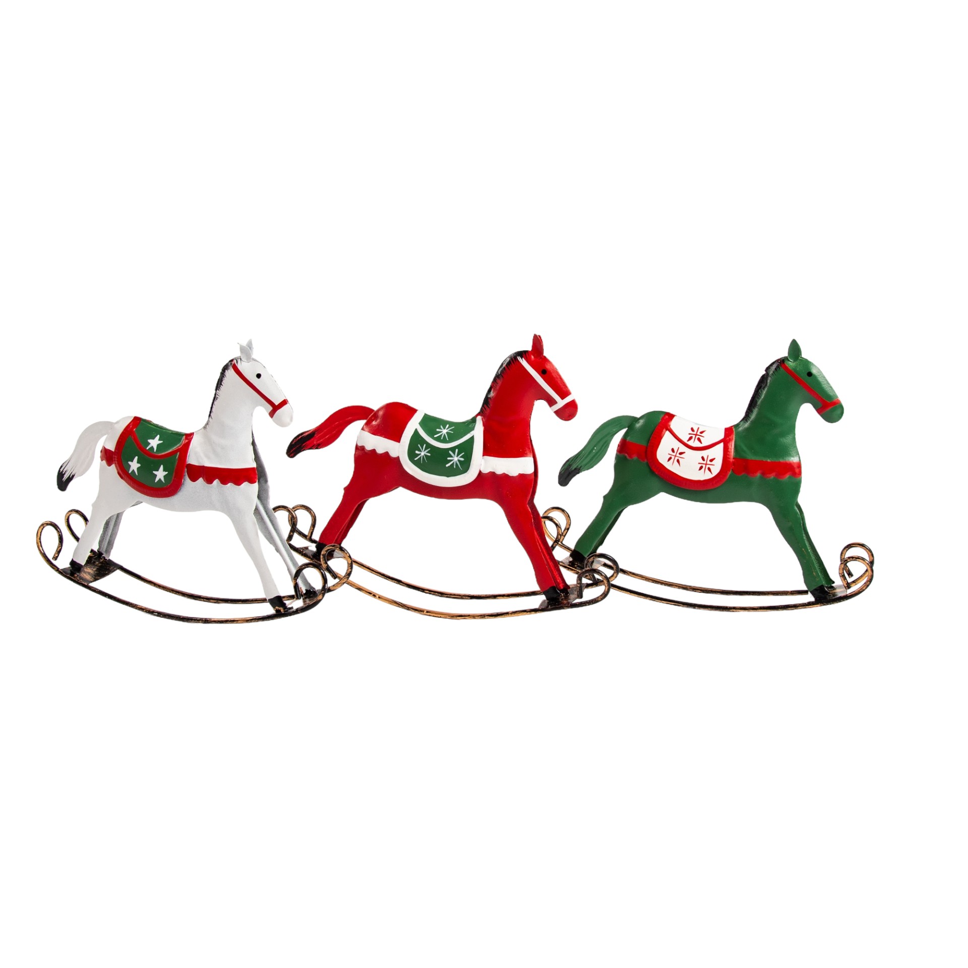 Metallpferdchen klein sort. 18 cm Darstellung von Metallpferdchen klein sort. 18 cm