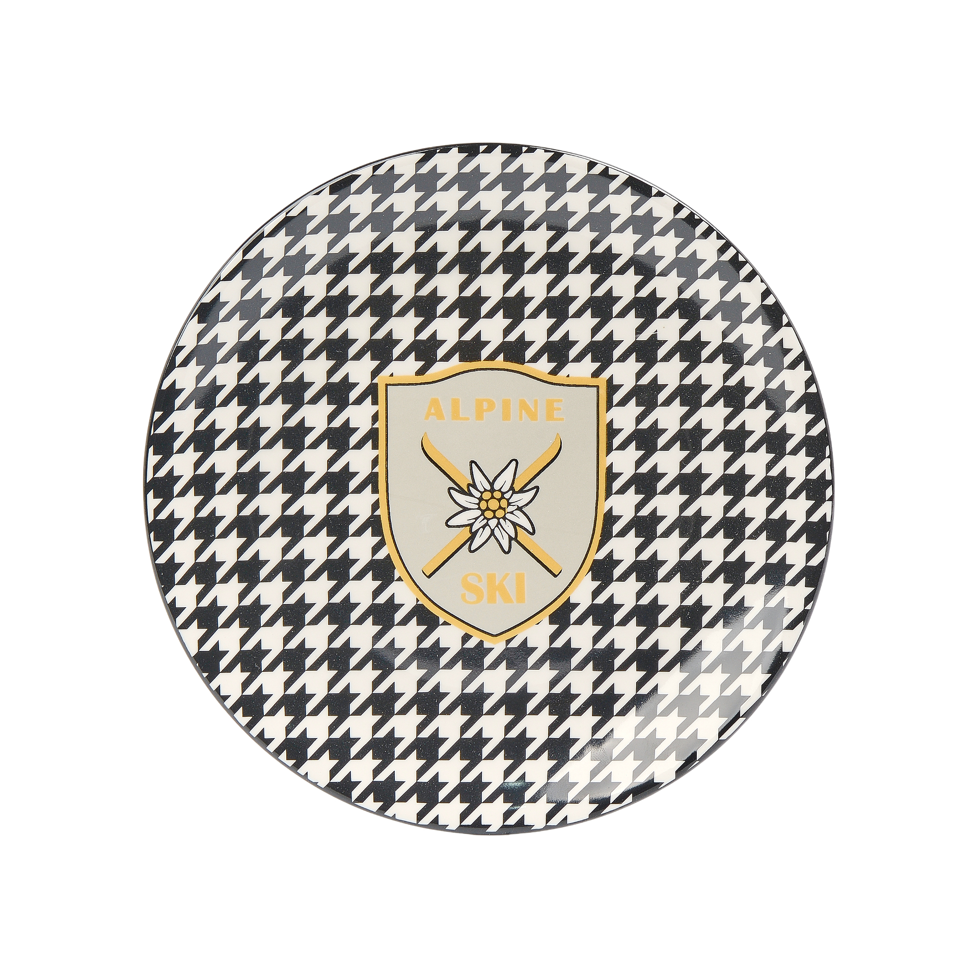 Darstellung von Edelweiss Teller schwarzweiss