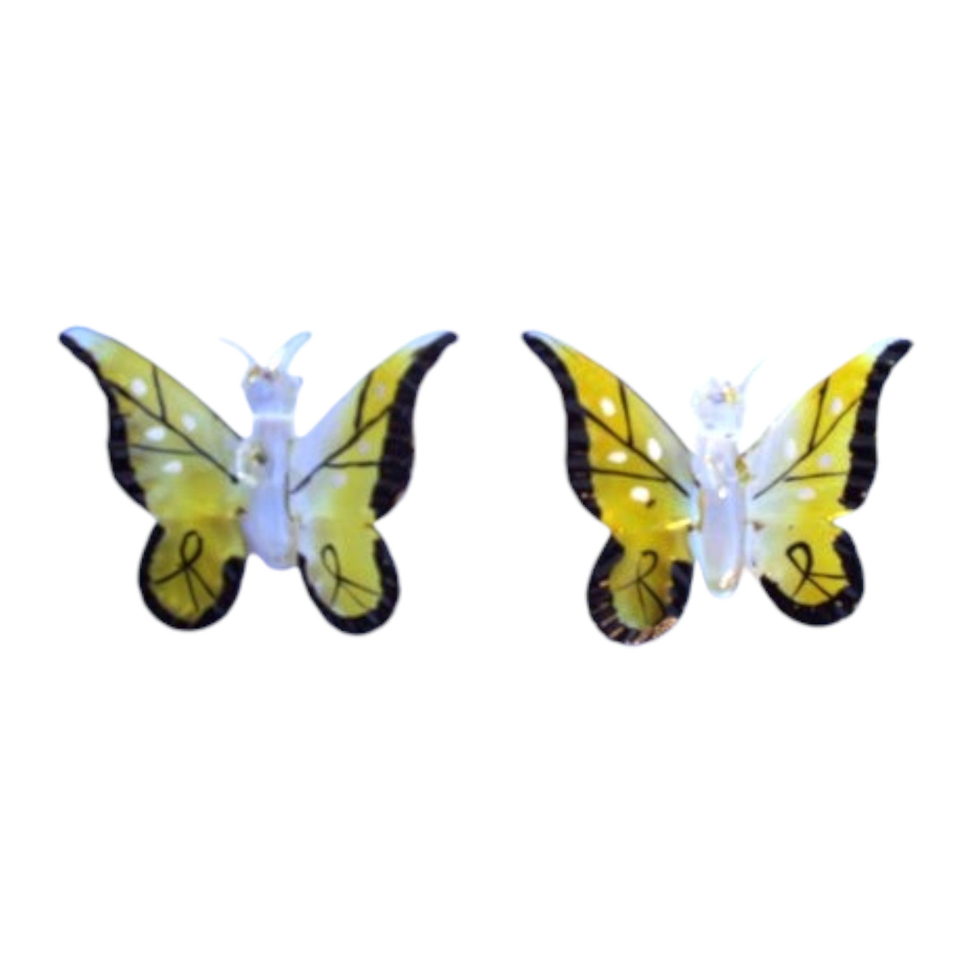 Darstellung von RP Schmetterling 2tlg.aus Glas gelb
