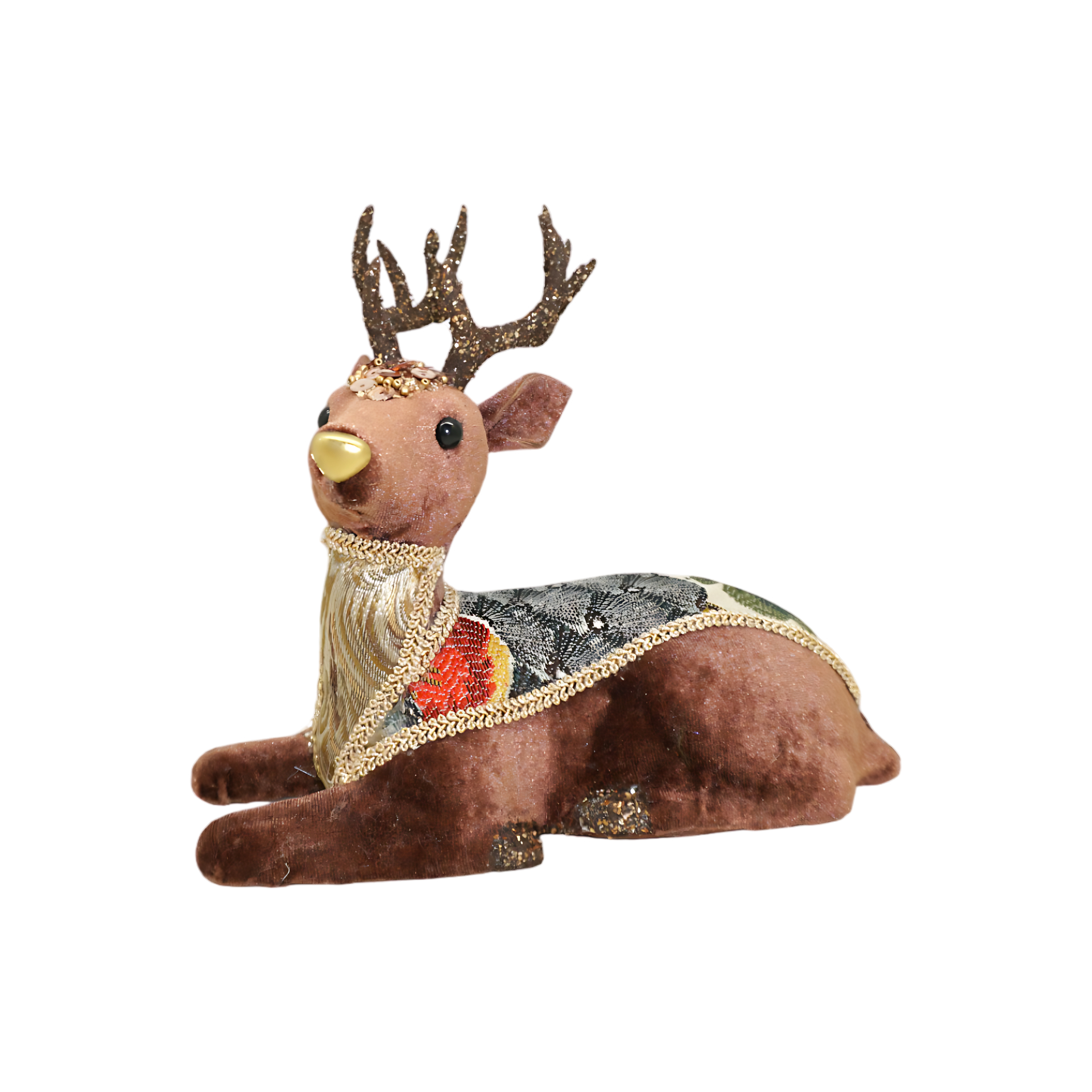 Darstellung von RP bekleideter Hirsch liegend