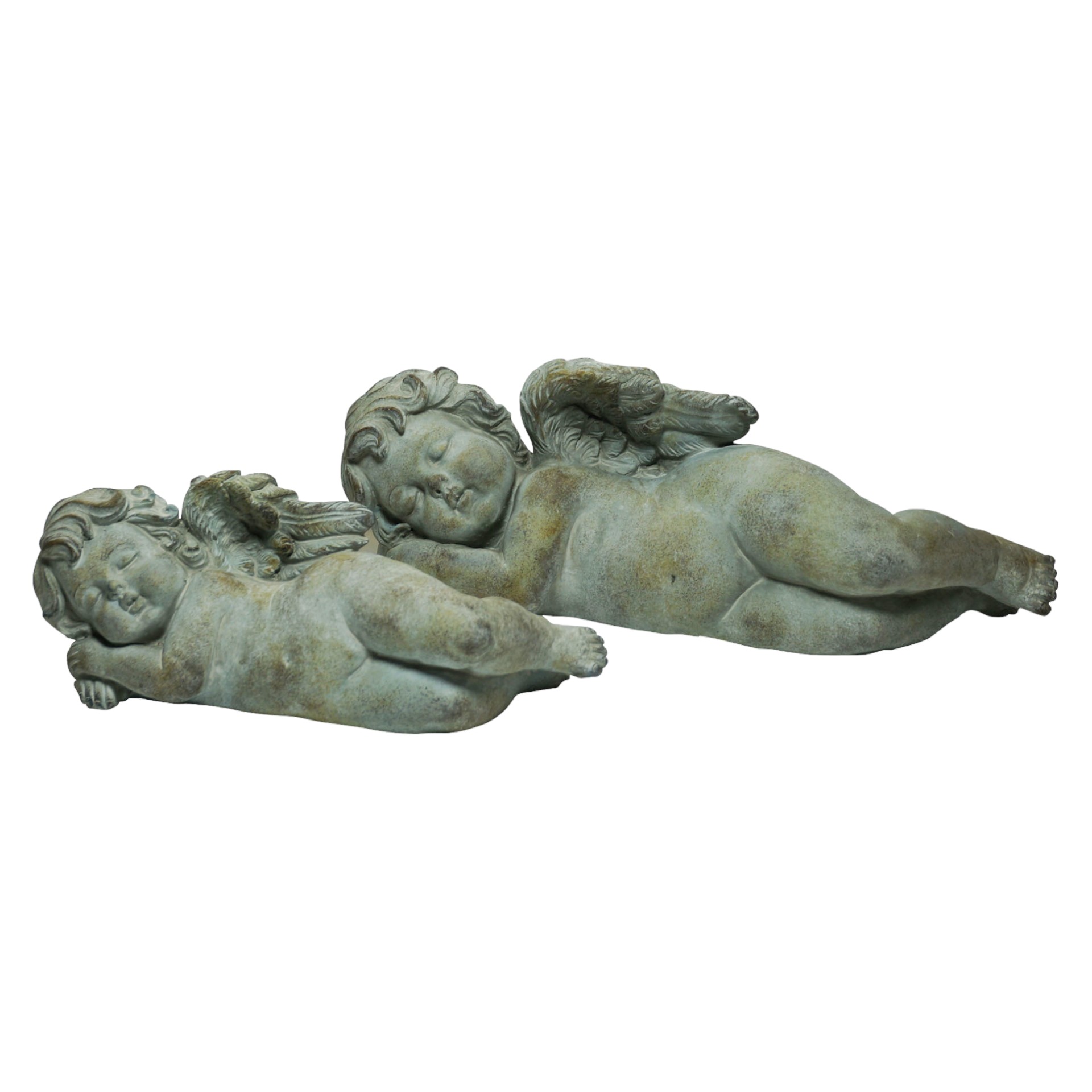 Darstellung von RP seitlich liegender Engel gross 37 cm