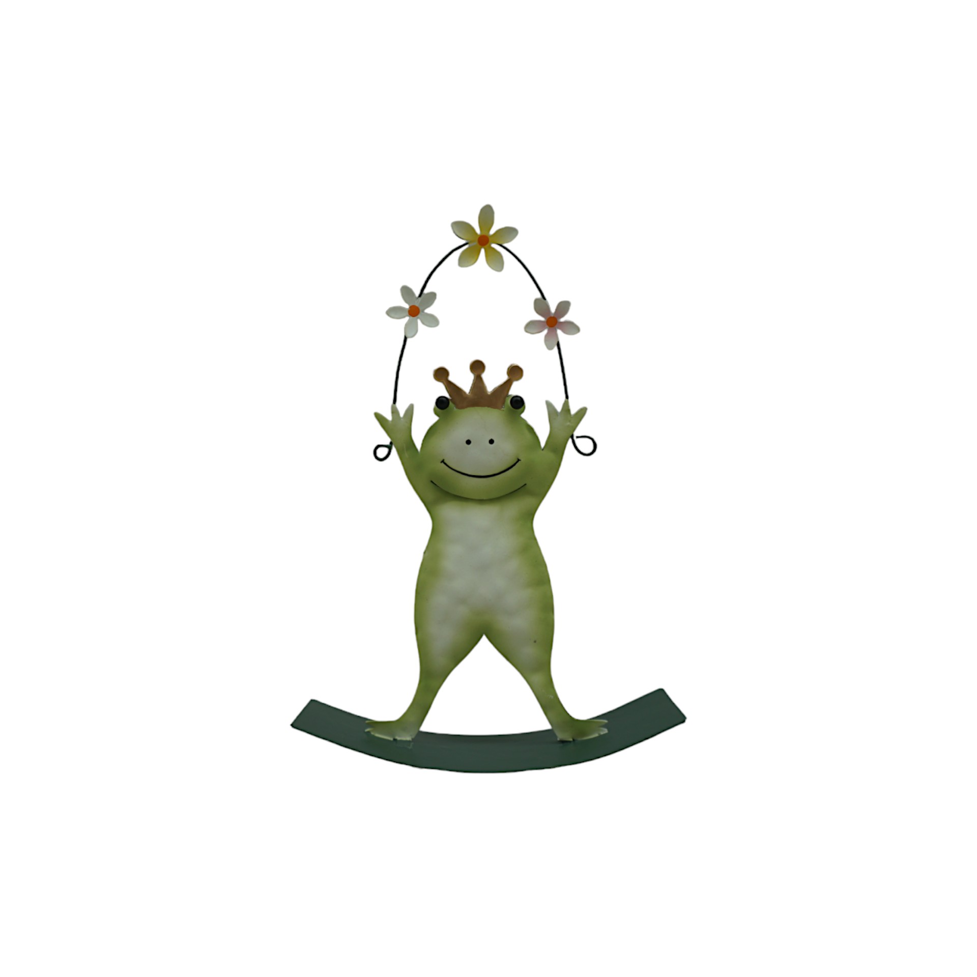 Froschkönig grün wippend Darstellung von Froschkönig grün wippend