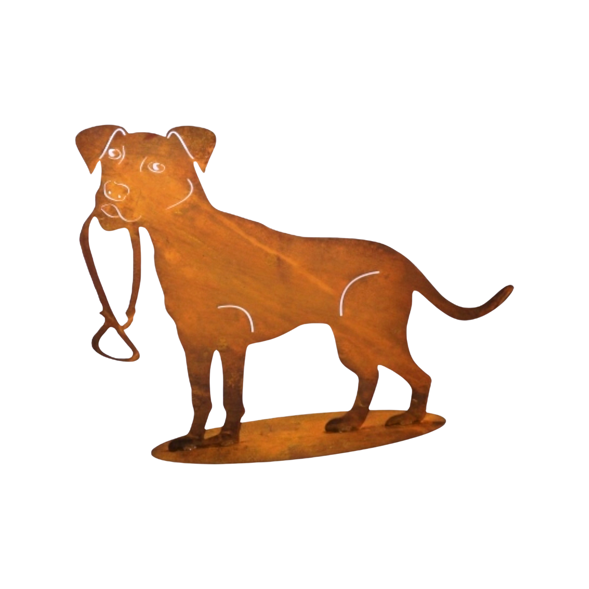 Darstellung von stehender Hund mit Leine klein