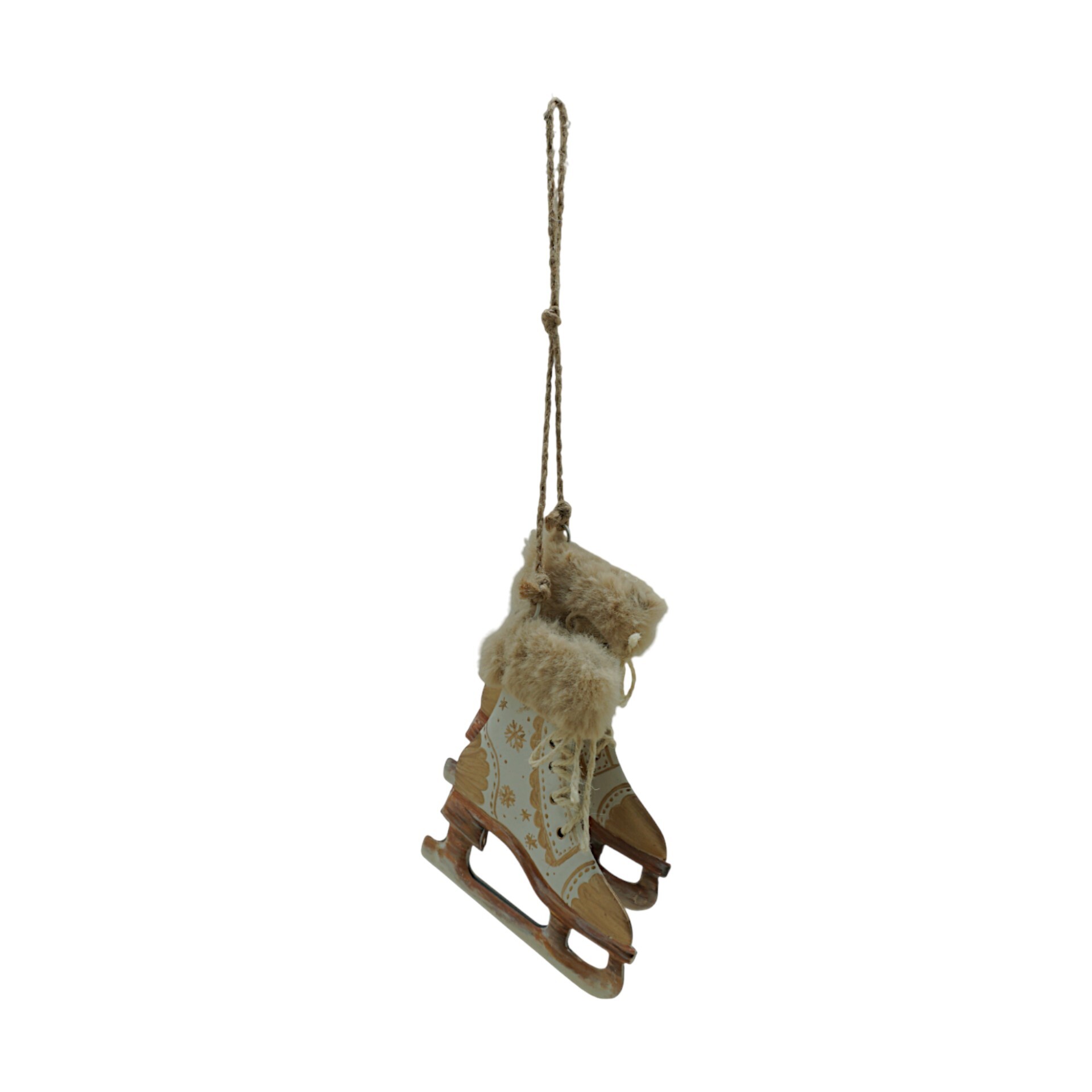 Darstellung von Schlittschuhpaar m. Fell gold