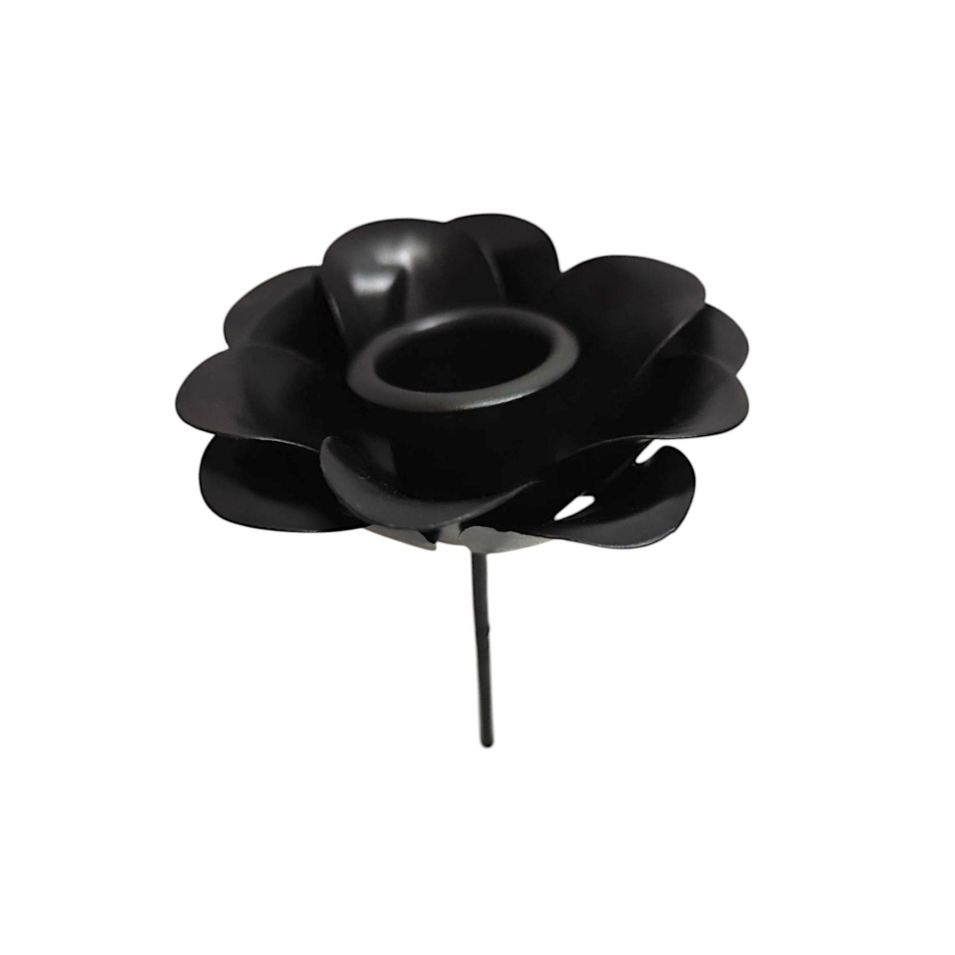 Darstellung von Kerzenh. Pin Blume schwarz matt