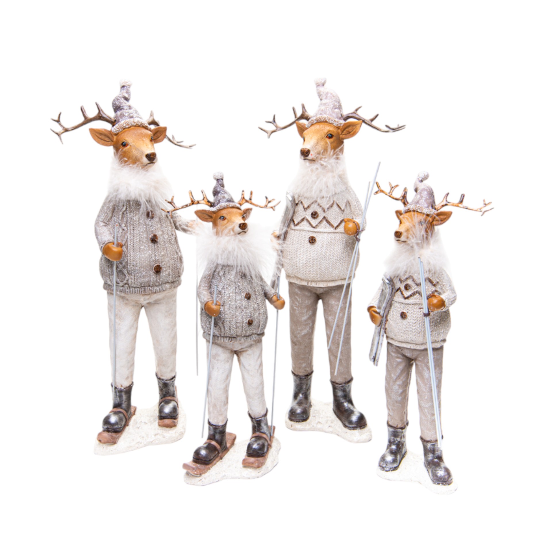 Schneeschuhwanderer gross grau/weiss sortiert Darstellung von Schneeschuhwanderer gross grau/weiss sortiert