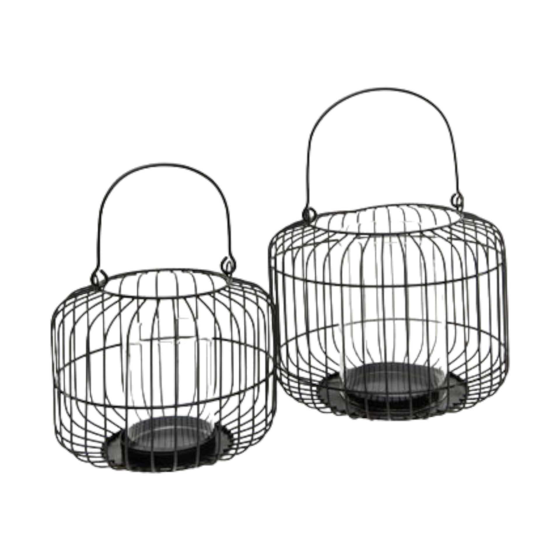Drahtwindlicht schwarz m. Glas gross Darstellung von Drahtwindlicht schwarz m. Glas gross