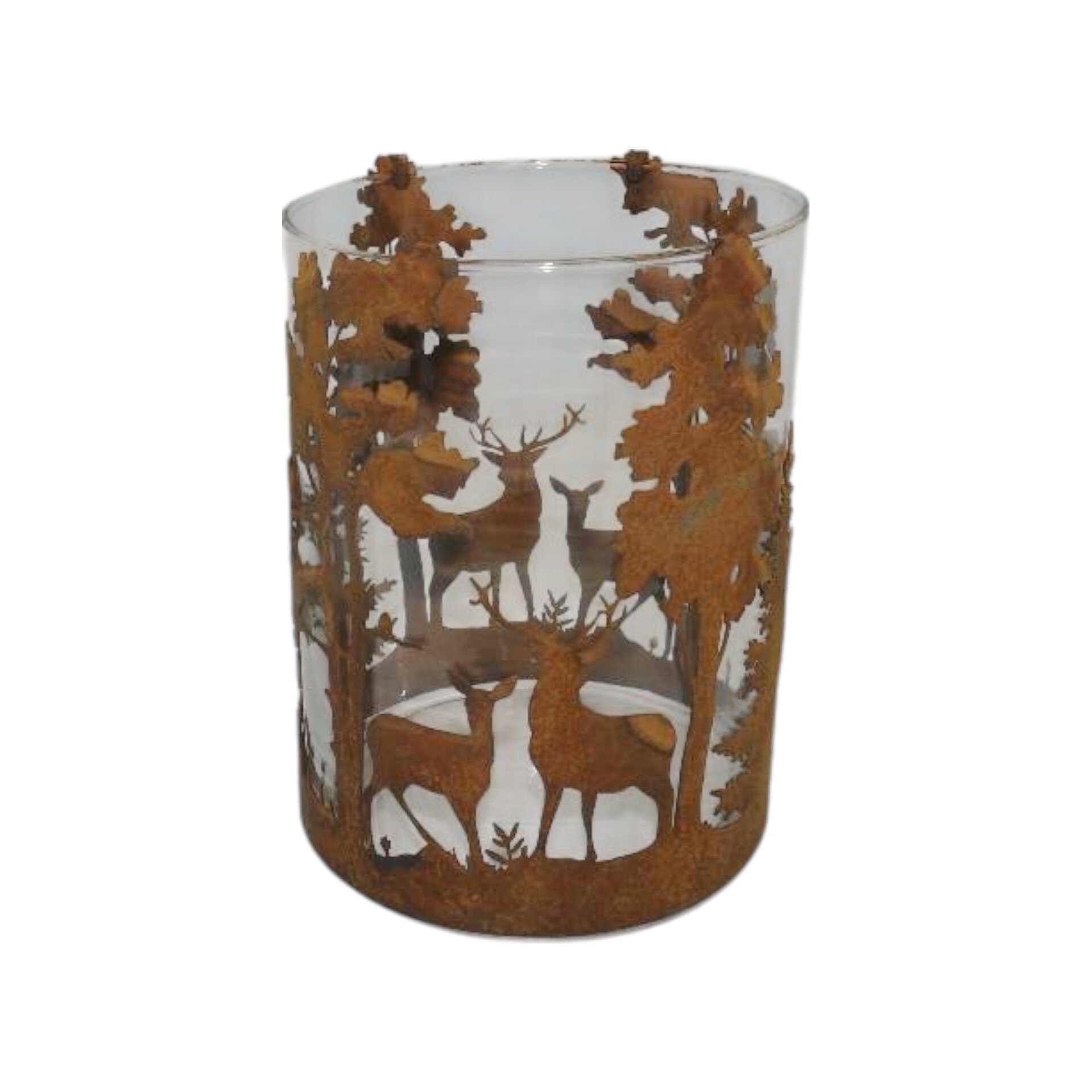 Darstellung von Windlicht 20007 Landschaft Hirsche/ Wald inkl. Glas
