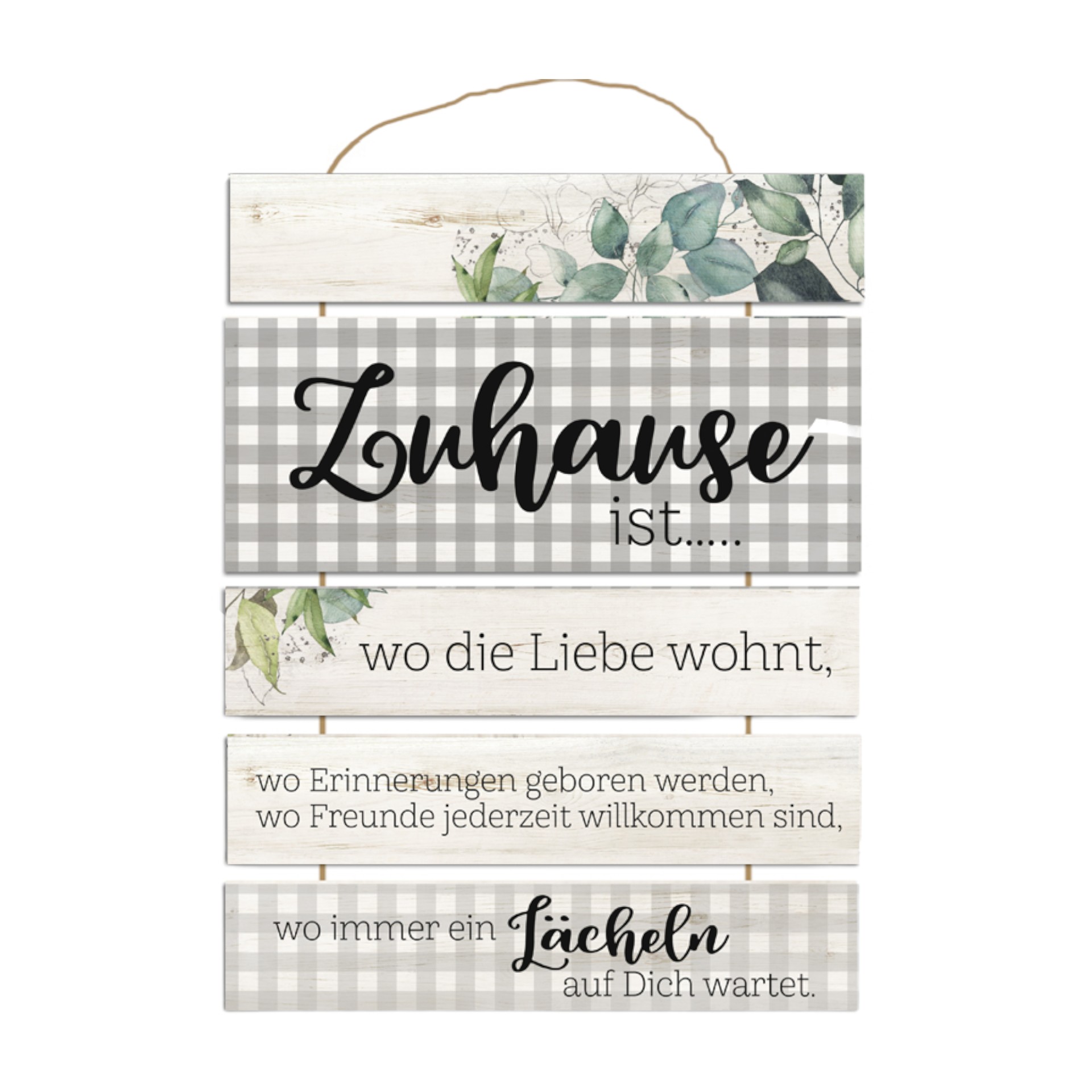 Darstellung von RP MDF 5 Holzschilder Zuhause ist...