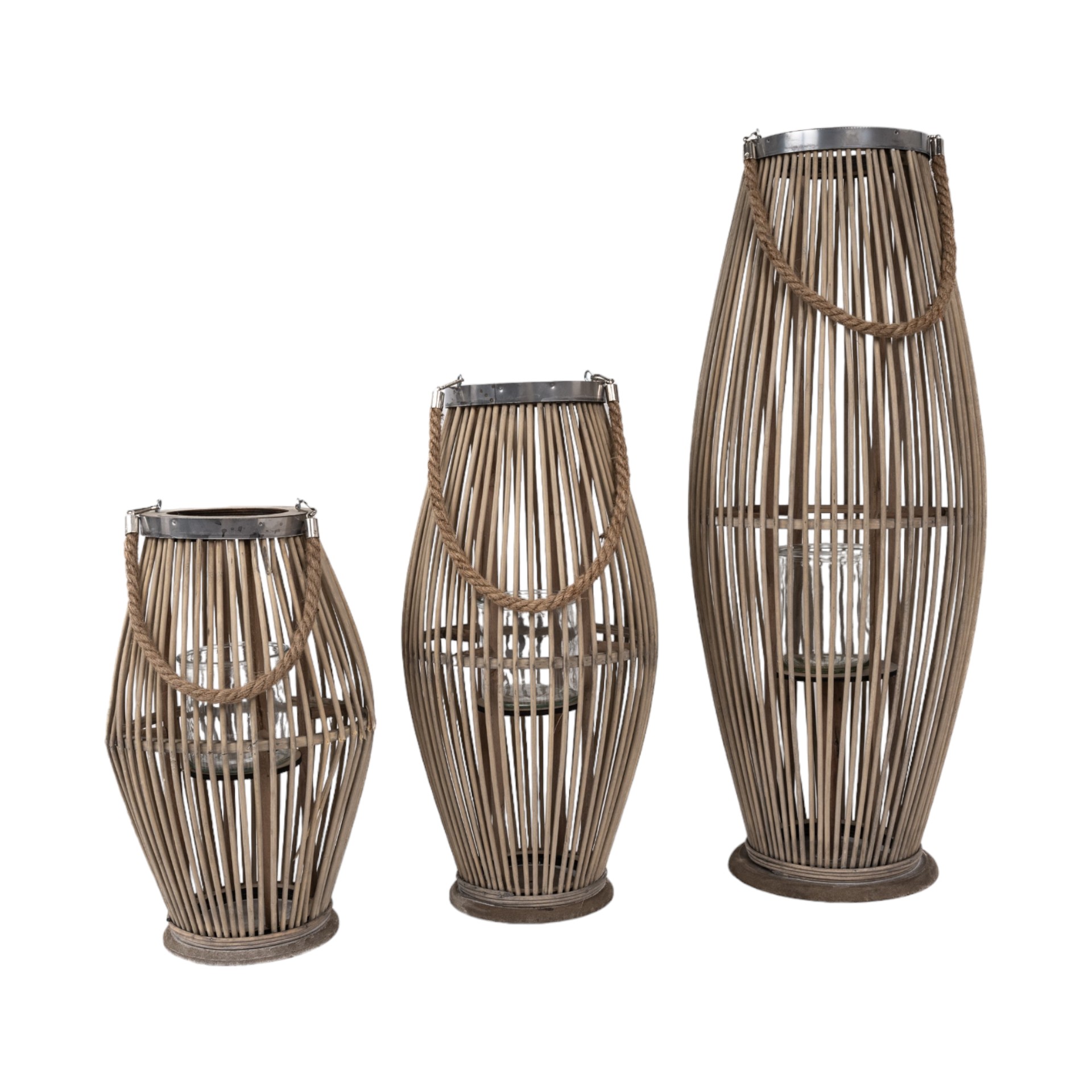 Korbwindlicht mit Metallrand schlank klein Darstellung von Korbwindlicht mit Metallrand schlank klein