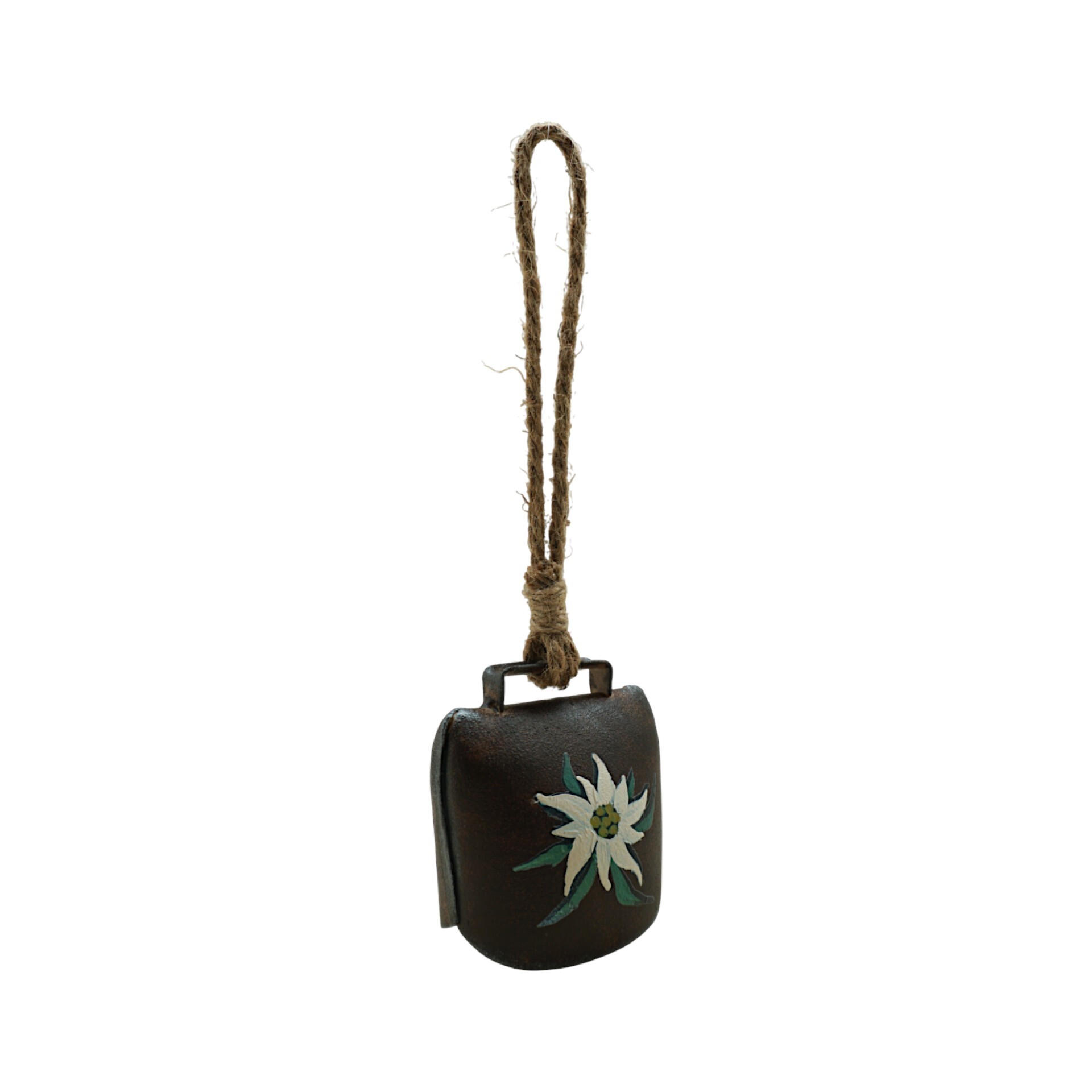 Darstellung von Kuhglocke Edelweiss braun