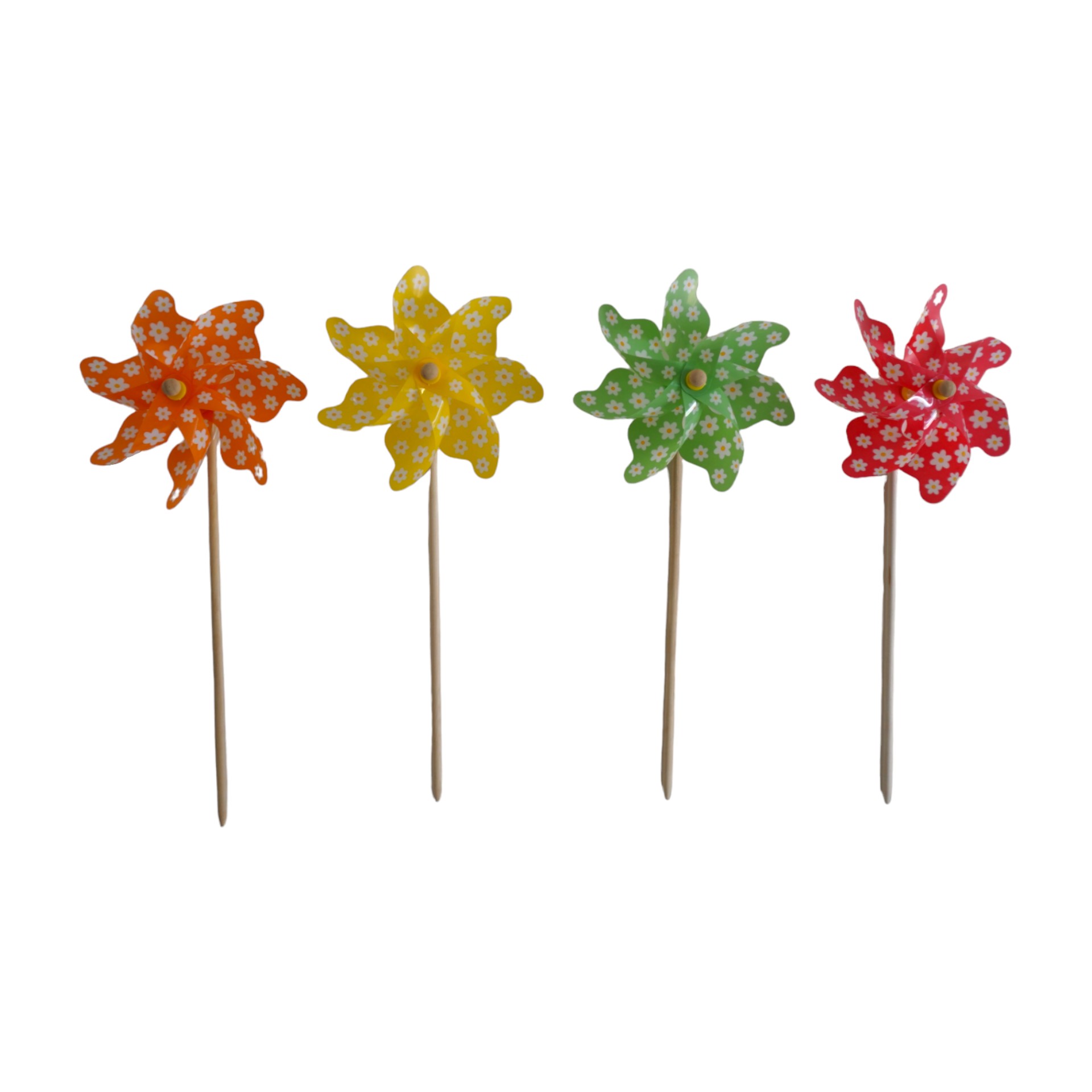 Mehrfarbiger Blumen Propeller a. Stab, 4-fach sort. gross Darstellung von Mehrfarbiger Blumen Propeller a. Stab, 4-fach sort. gross