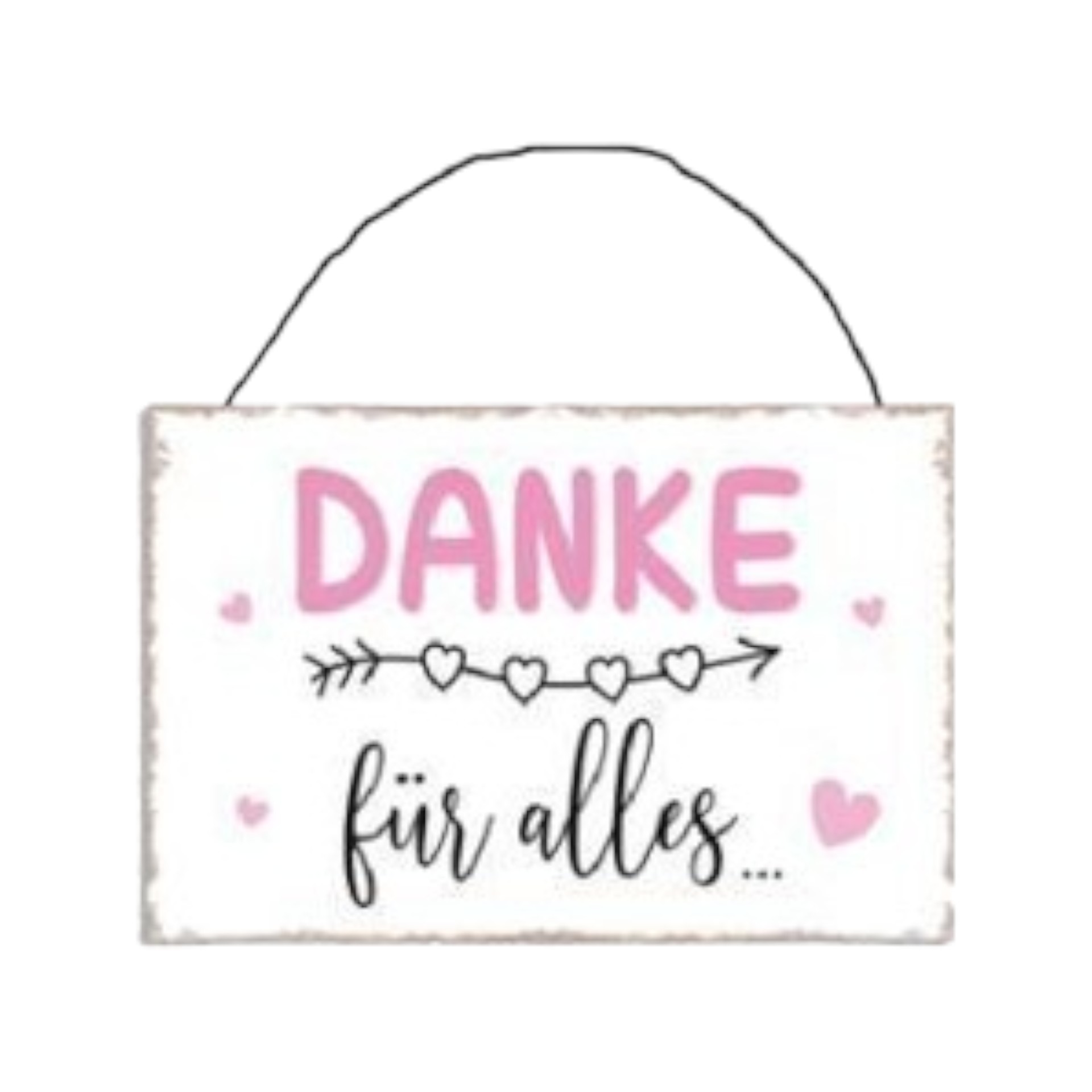 Darstellung von RP UV Schild Danke für alles... mit Hänger