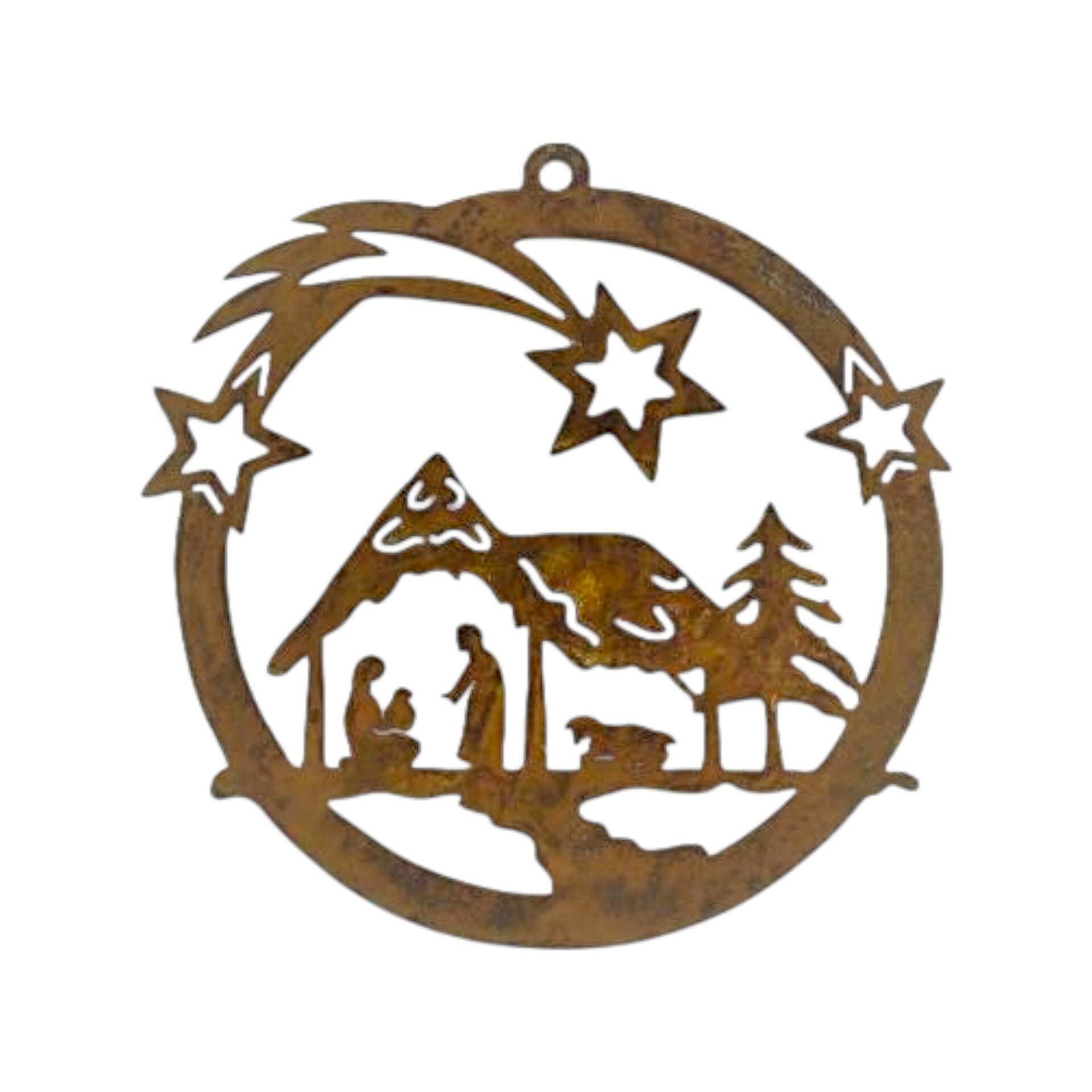 Hänger Krippe mit Sterne, d= 13,5 cm Darstellung von Hänger Krippe mit Sterne, d= 13,5 cm