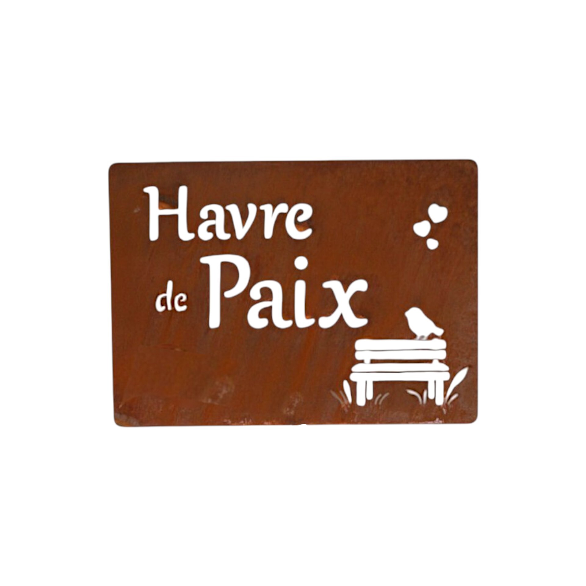 Darstellung von Plaque métallique rectangulaire Havre de Paix