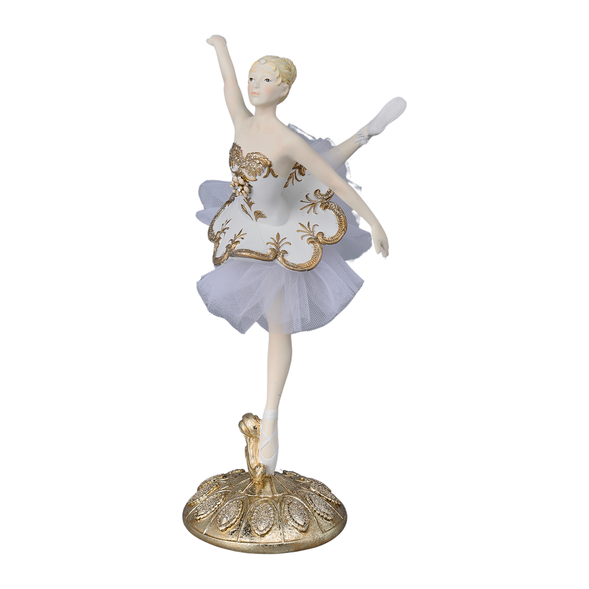Darstellung von Ballerina weiss gold