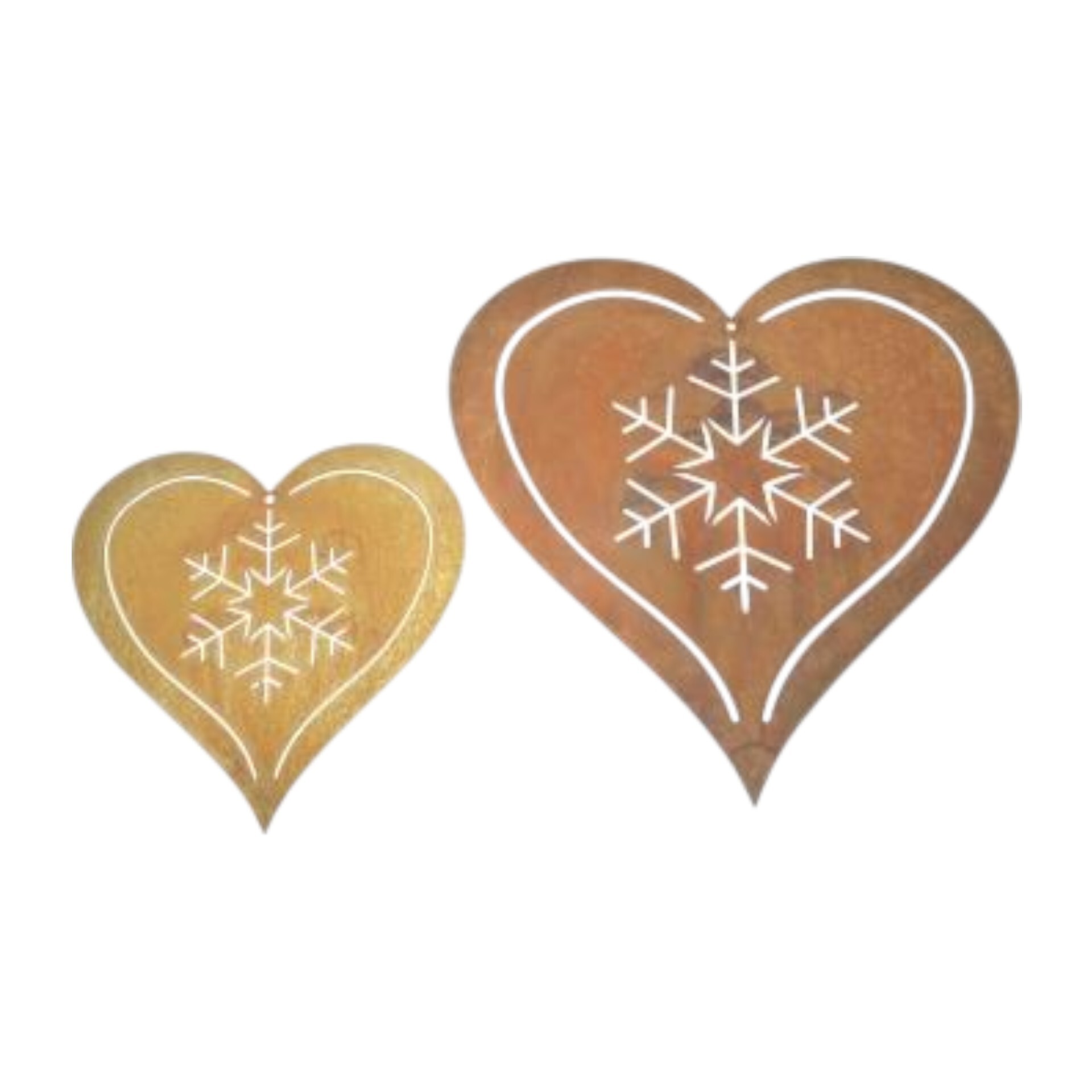 Herz gross mit Flocke 31x30 cm Darstellung von Herz gross mit Flocke 31x30 cm