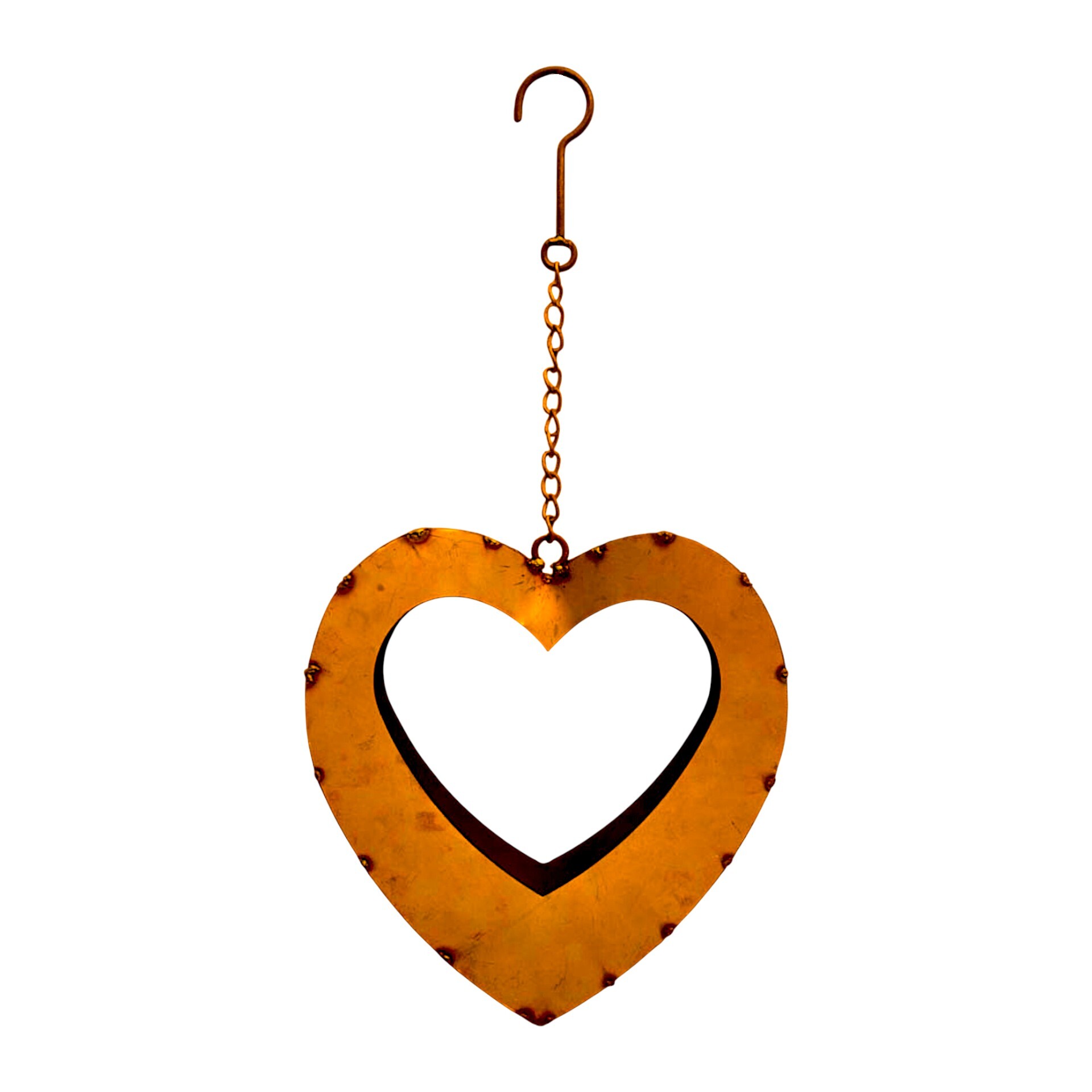 Darstellung von Rostherz z. Hängen m. Kette