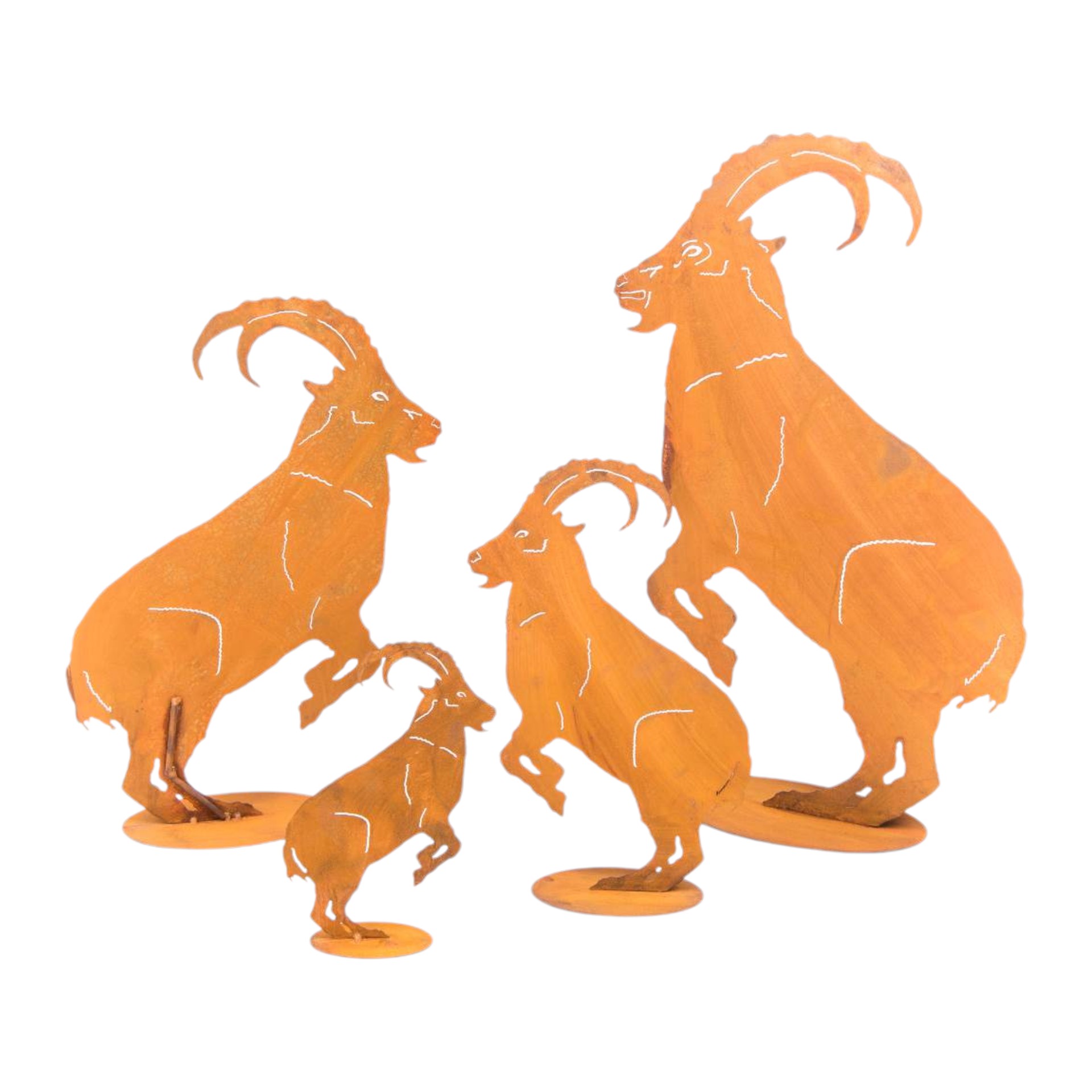 Steinbock a. Platte  mittel Darstellung von Steinbock a. Platte  mittel