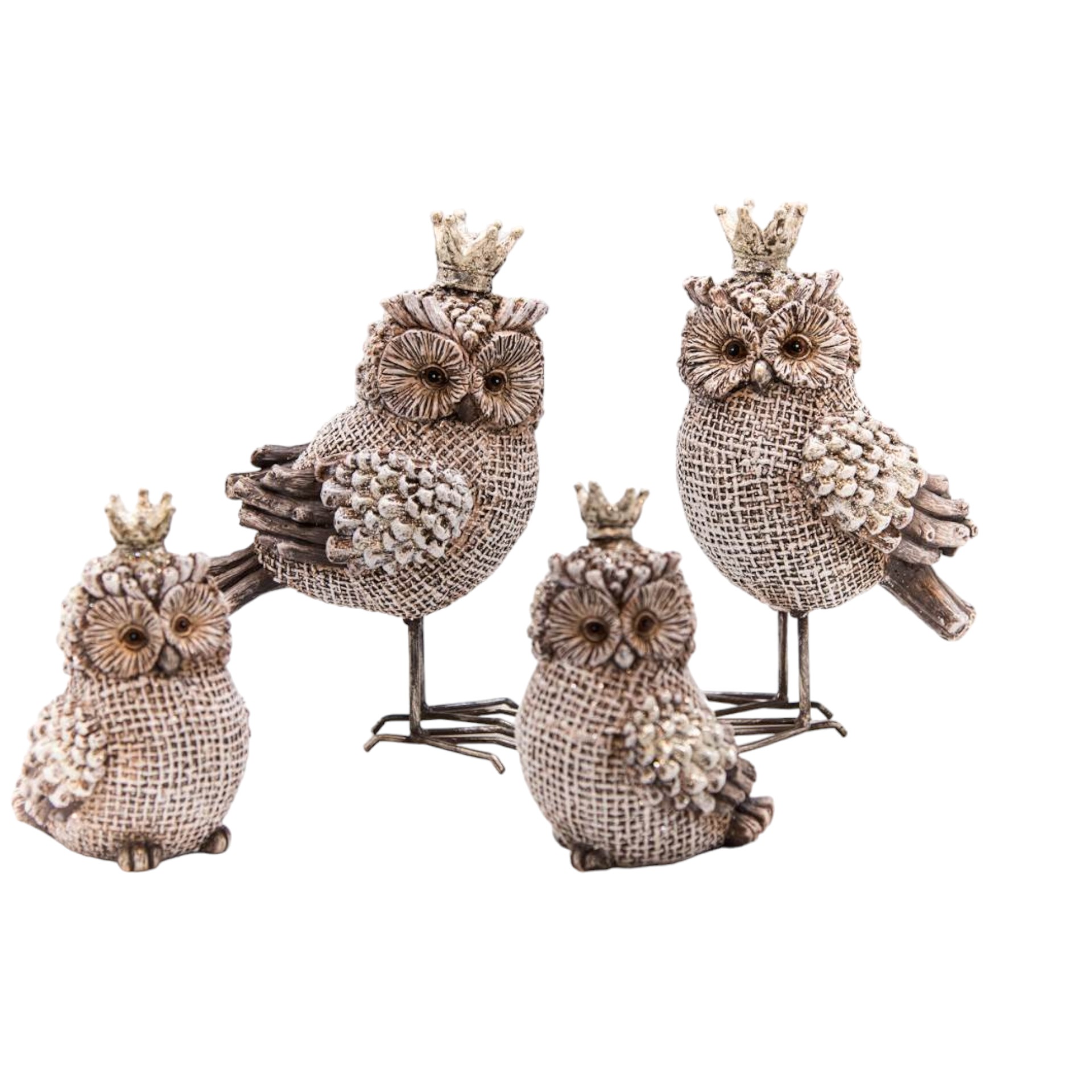 sitzende Eule silber mit Krone Darstellung von sitzende Eule silber mit Krone