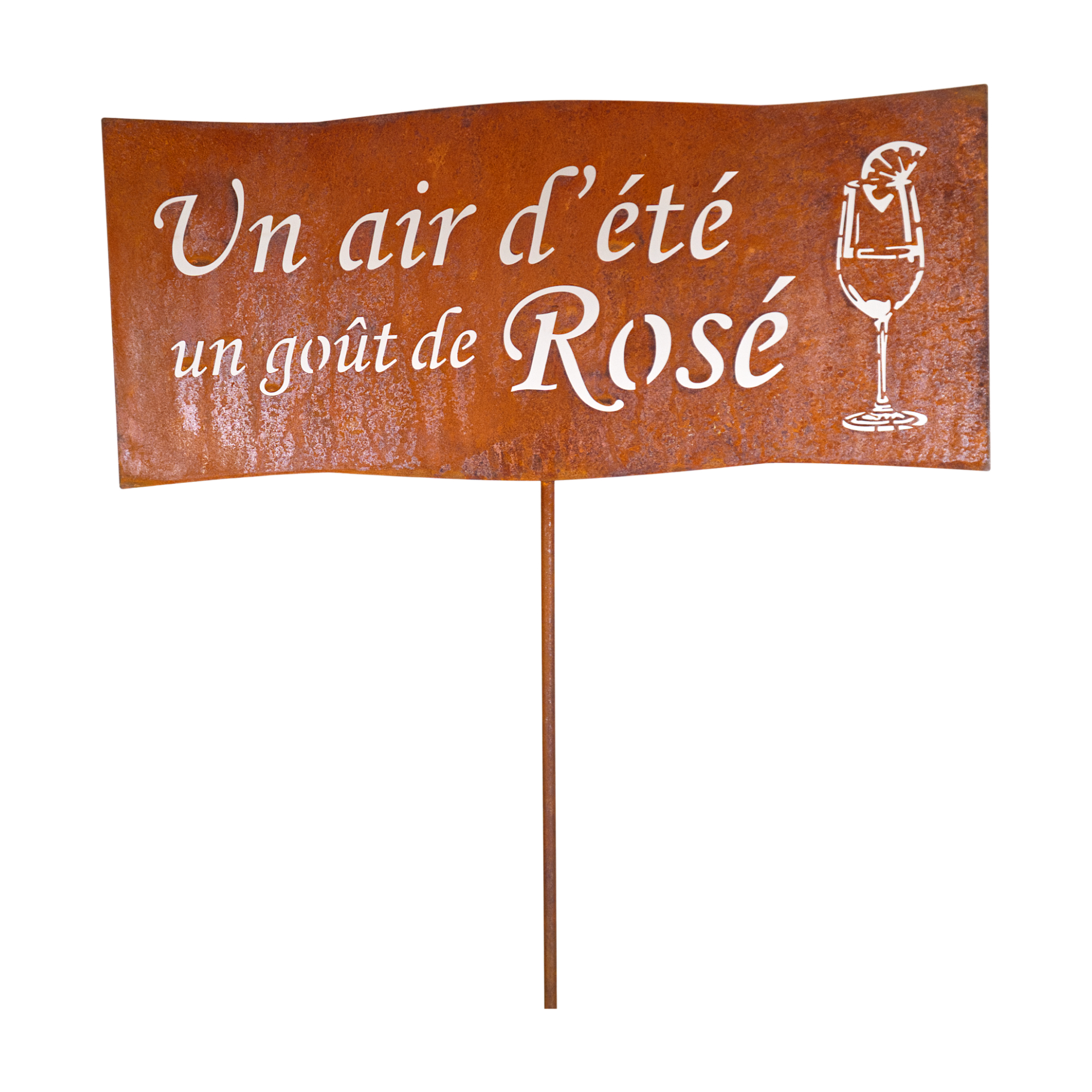 Darstellung von Tafel Un air d'ete un gout de Rose auf Stab
