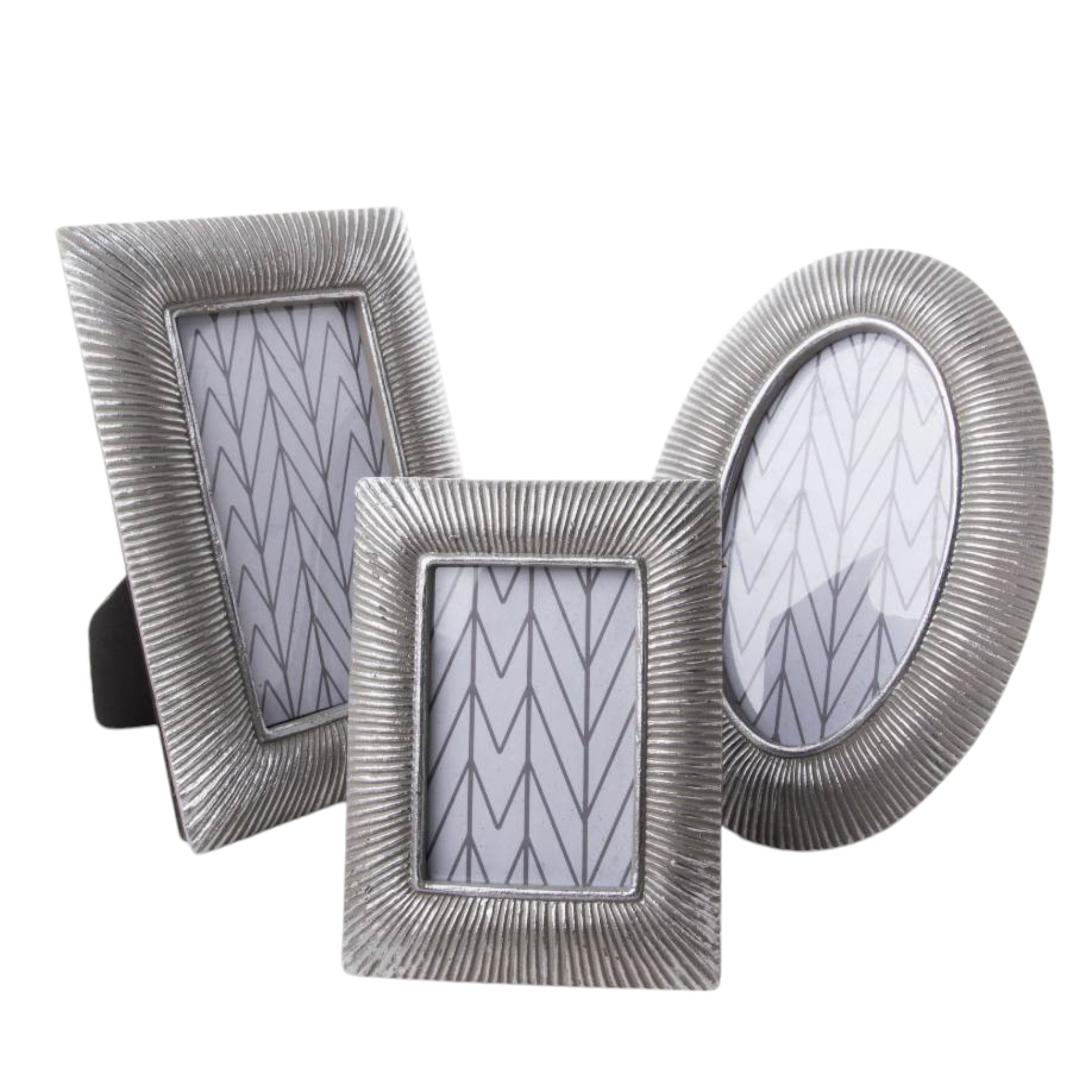 RP Bilderrahmen silber/grau poly oval Darstellung von RP Bilderrahmen silber/grau poly oval