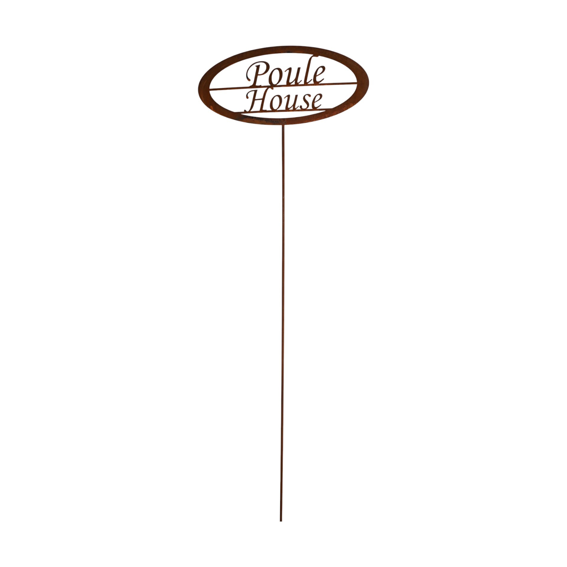 Darstellung von Tafel auf Stab Poule House