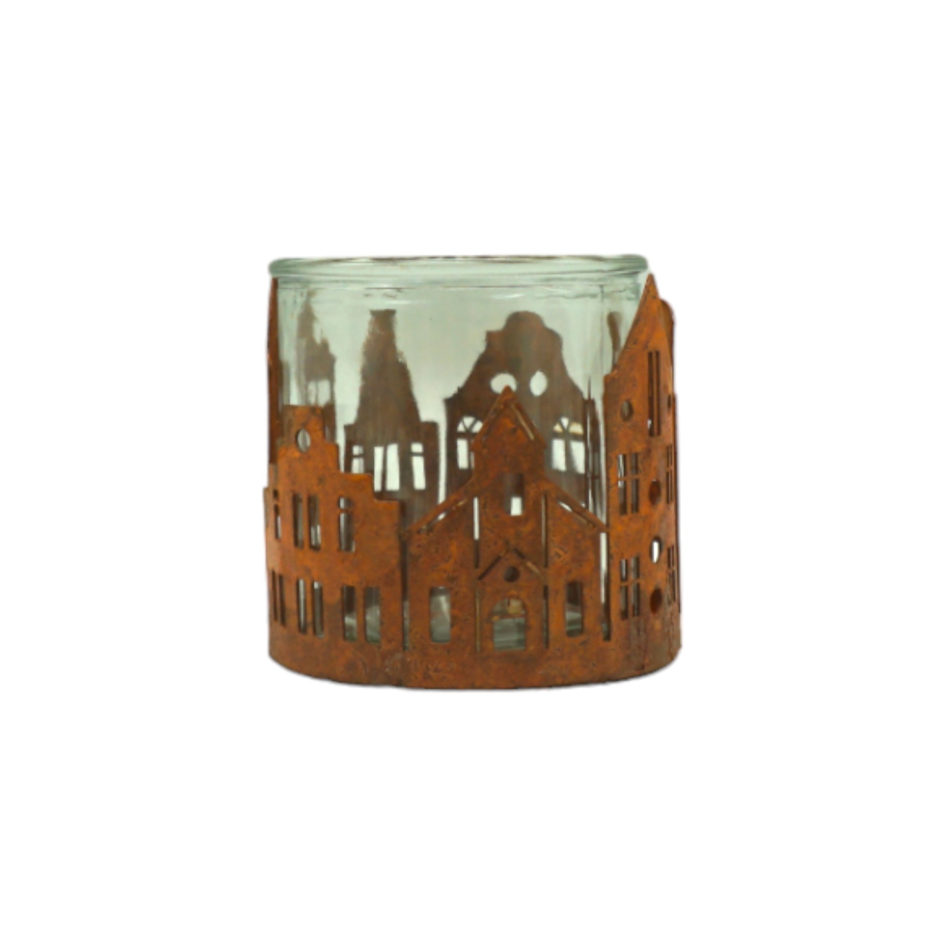 Darstellung von Rusty Hauskranz inkl. Glas klein