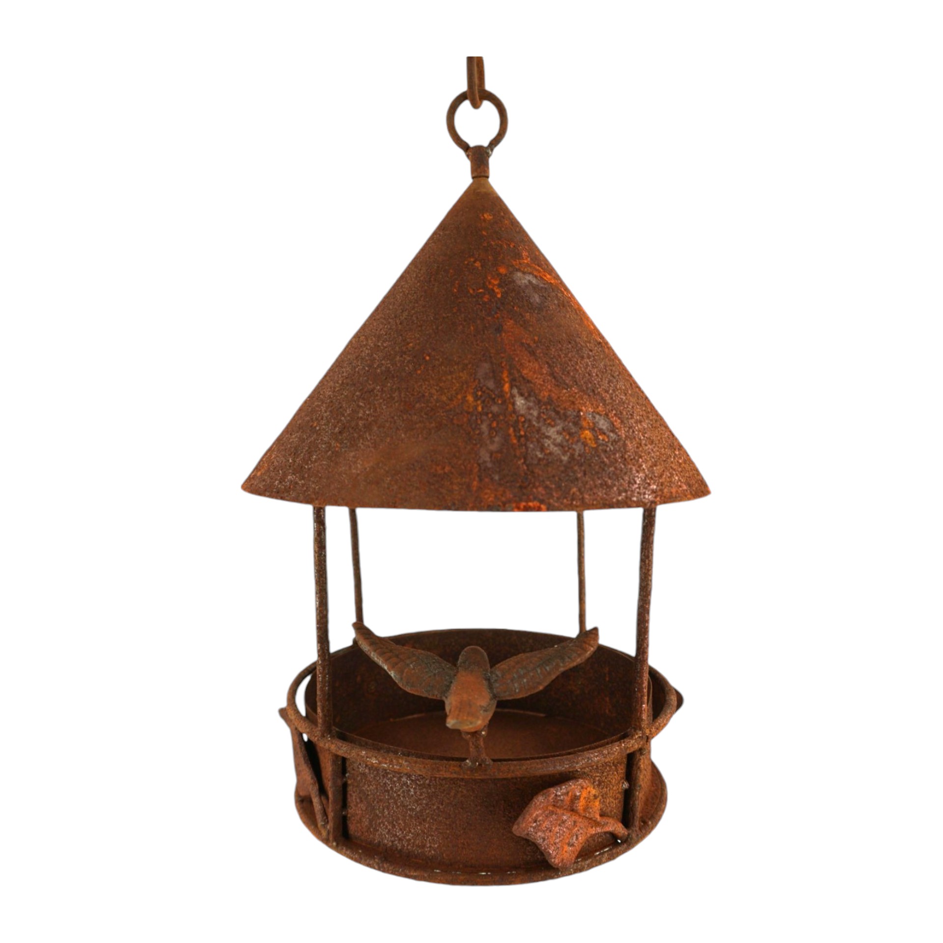 Vogelhaus m. Verzierung, rost Darstellung von Vogelhaus m. Verzierung, rost