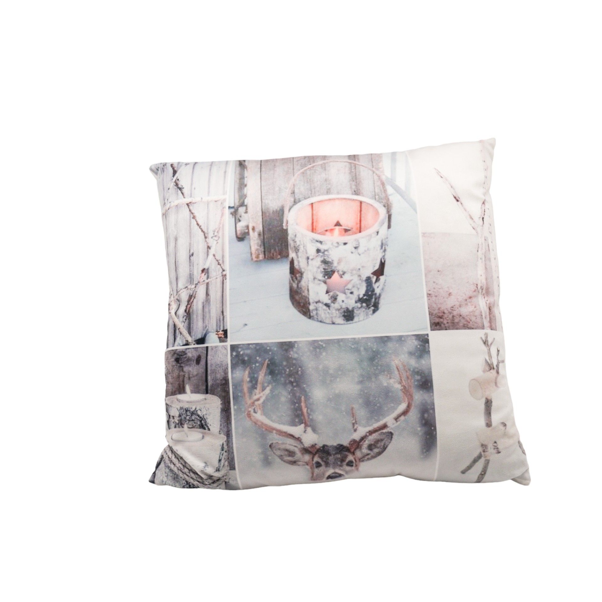 Polster Windlicht m. Hirsch 45x45 cm Darstellung von Polster Windlicht m. Hirsch 45x45 cm