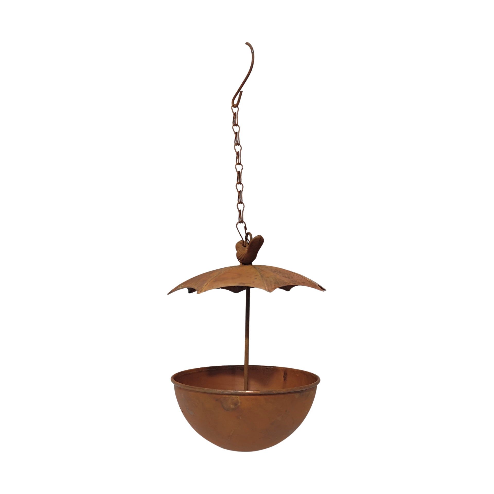 Darstellung von Vogelhaus a. Kette rusty rund