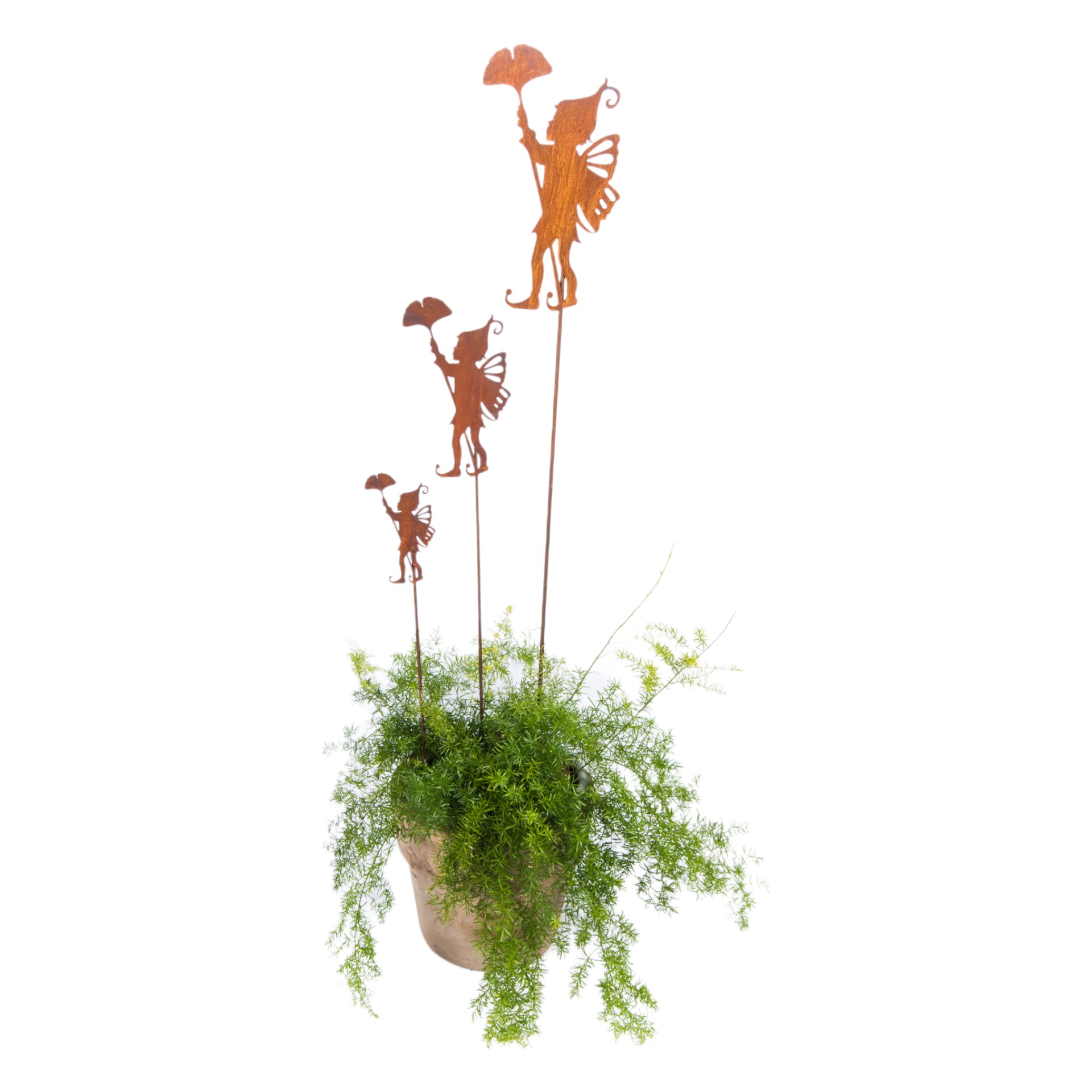 Elfenjunge mit Ginko- blatt gr. auf Stab Darstellung von Elfenjunge mit Ginkoblatt gr. auf Stab