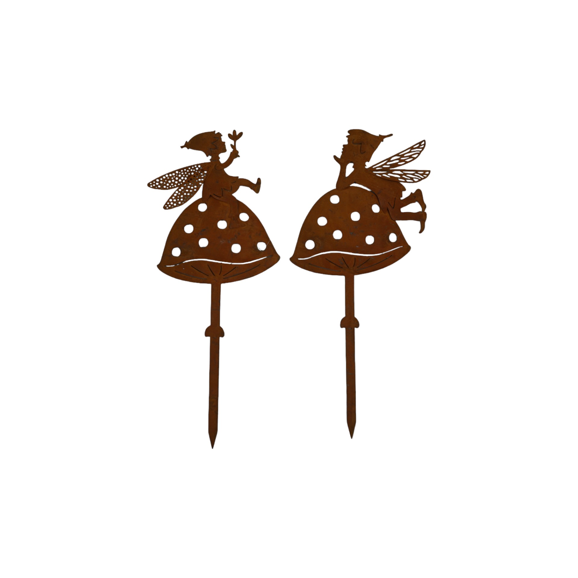 Elfen Pin sortiert Blume haltend/Kopf abstützen Darstellung von Elfen Pin sortiert Blume haltend/Kopf abstützen