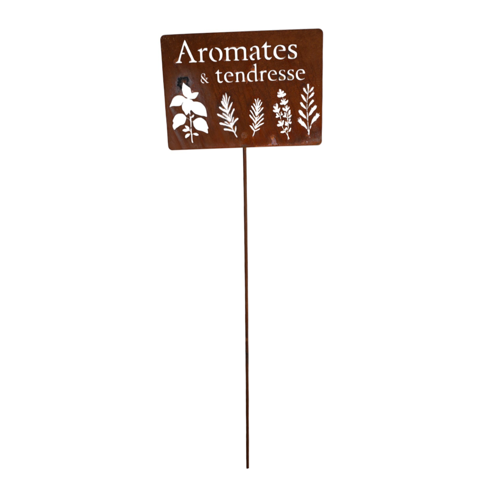 Darstellung von Tafel auf Stab Aromates tendresse