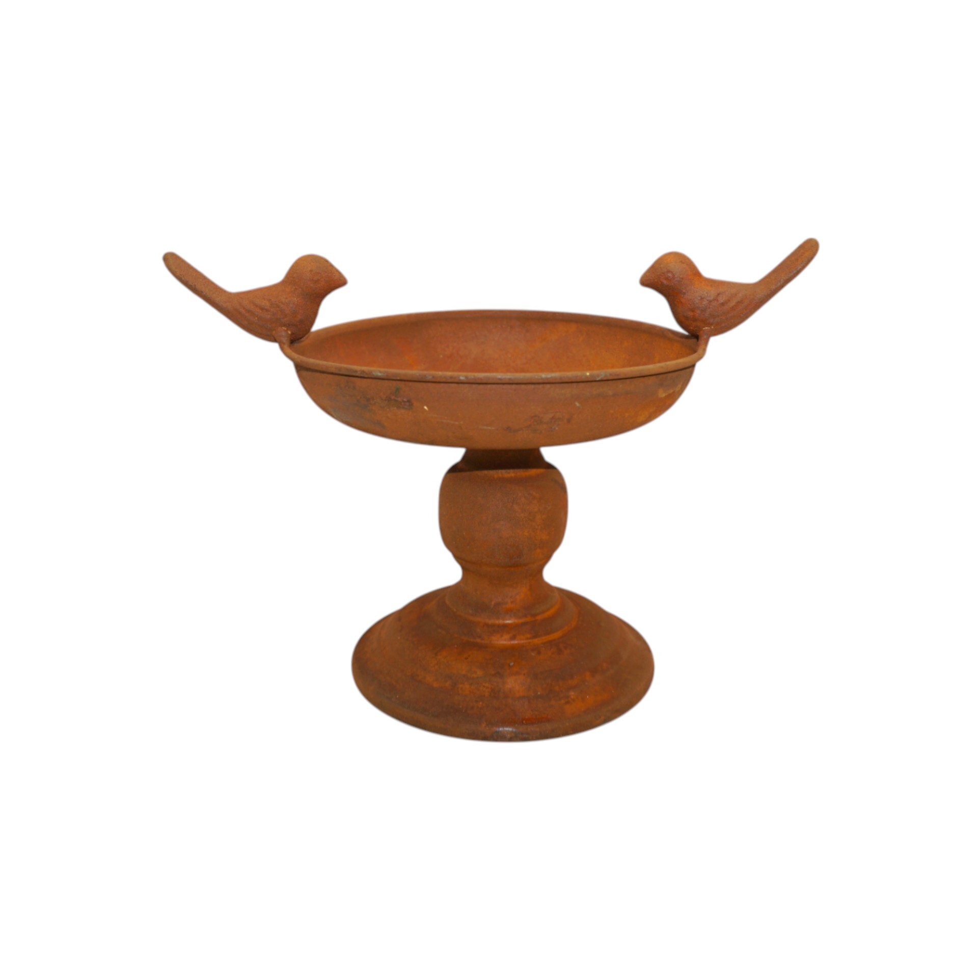 Vogeltränke rost klein m. 2 Vogerl Darstellung von Vogeltränke rost klein m. 2 Vogerl