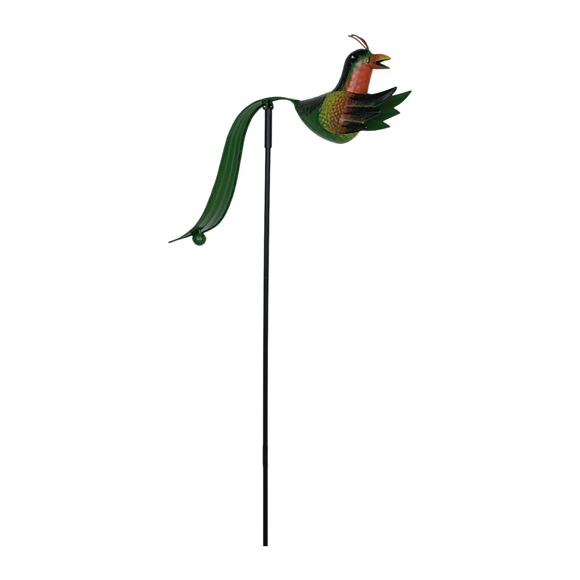 Darstellung von schwebender Vogel a. Stab grün