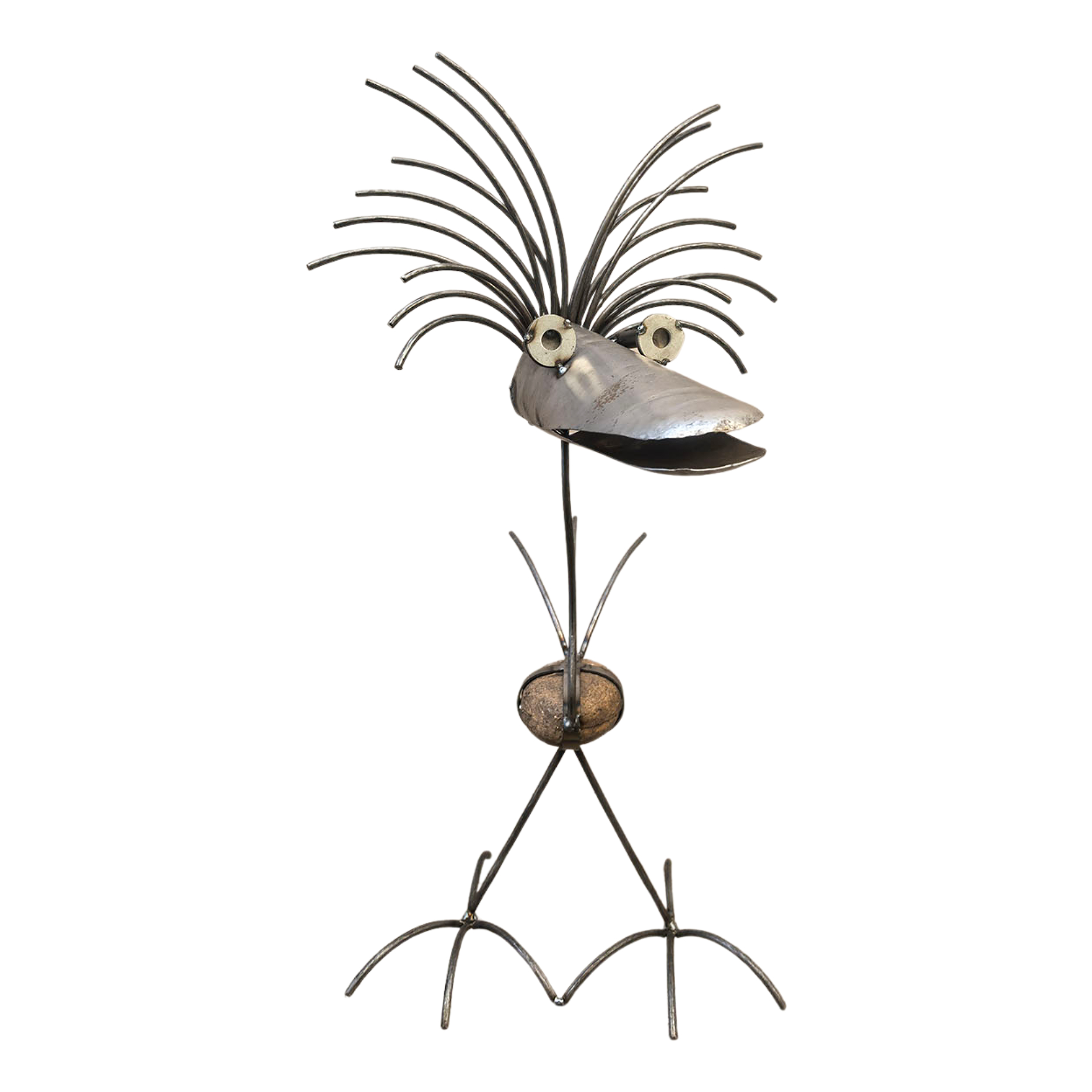 Darstellung von verrückter Vogel m. Steinkörper