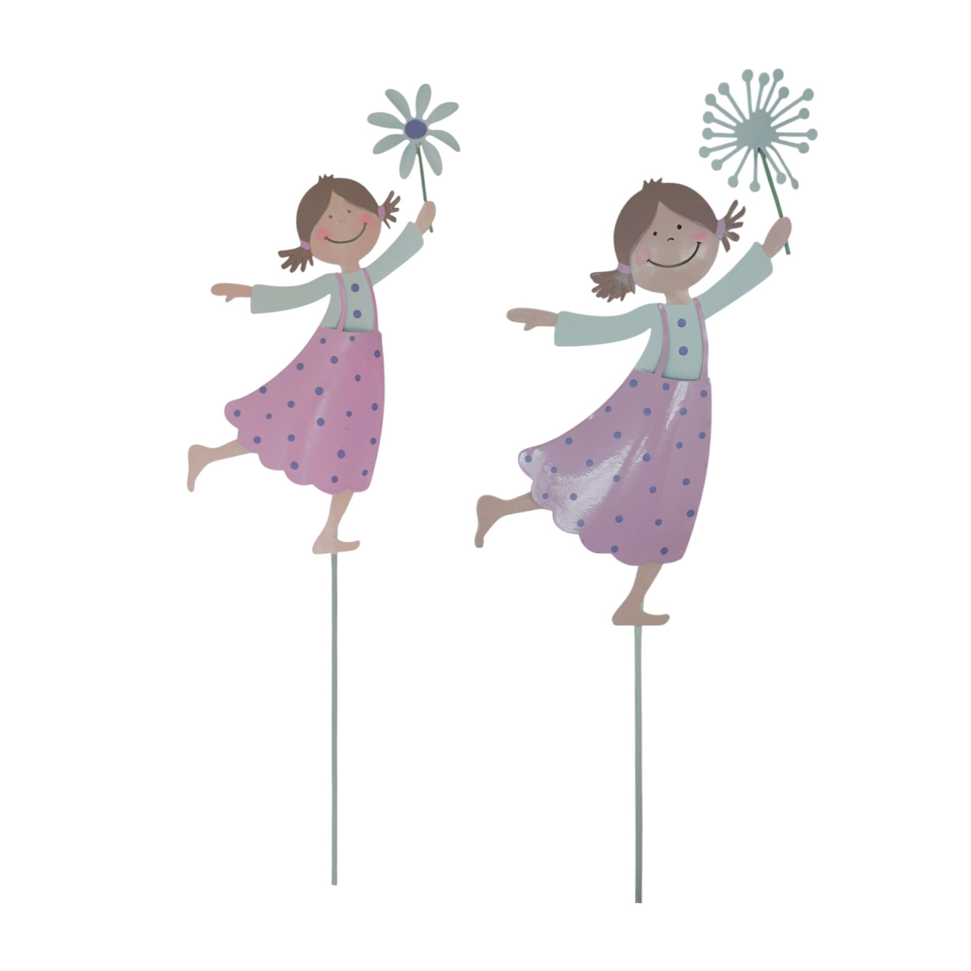 Darstellung von Pünktchentanz a. Stab, LILA Pusteblume gross